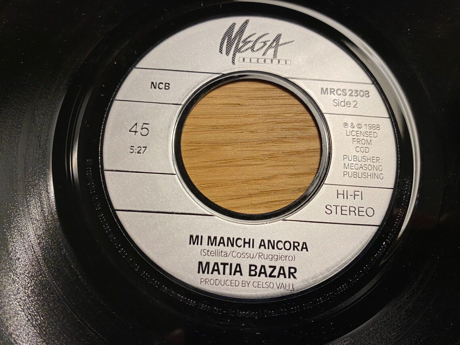 MATIA BAZAR "LA PRIMA STELLA DELLA SERA" 1988 GERMAN PRESSED SINGLE MEGA RECORDS