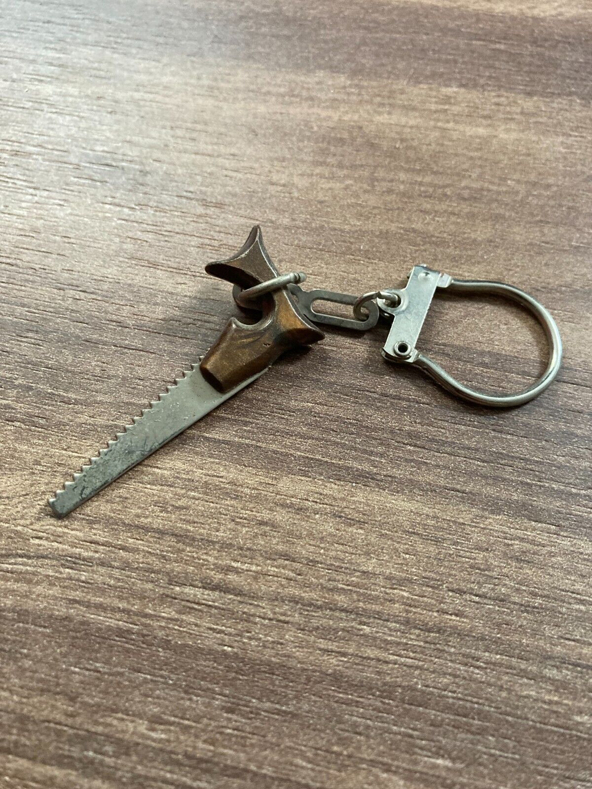 Vintage Miniature Saw Tool Keychain- 1980s Retro Collectible