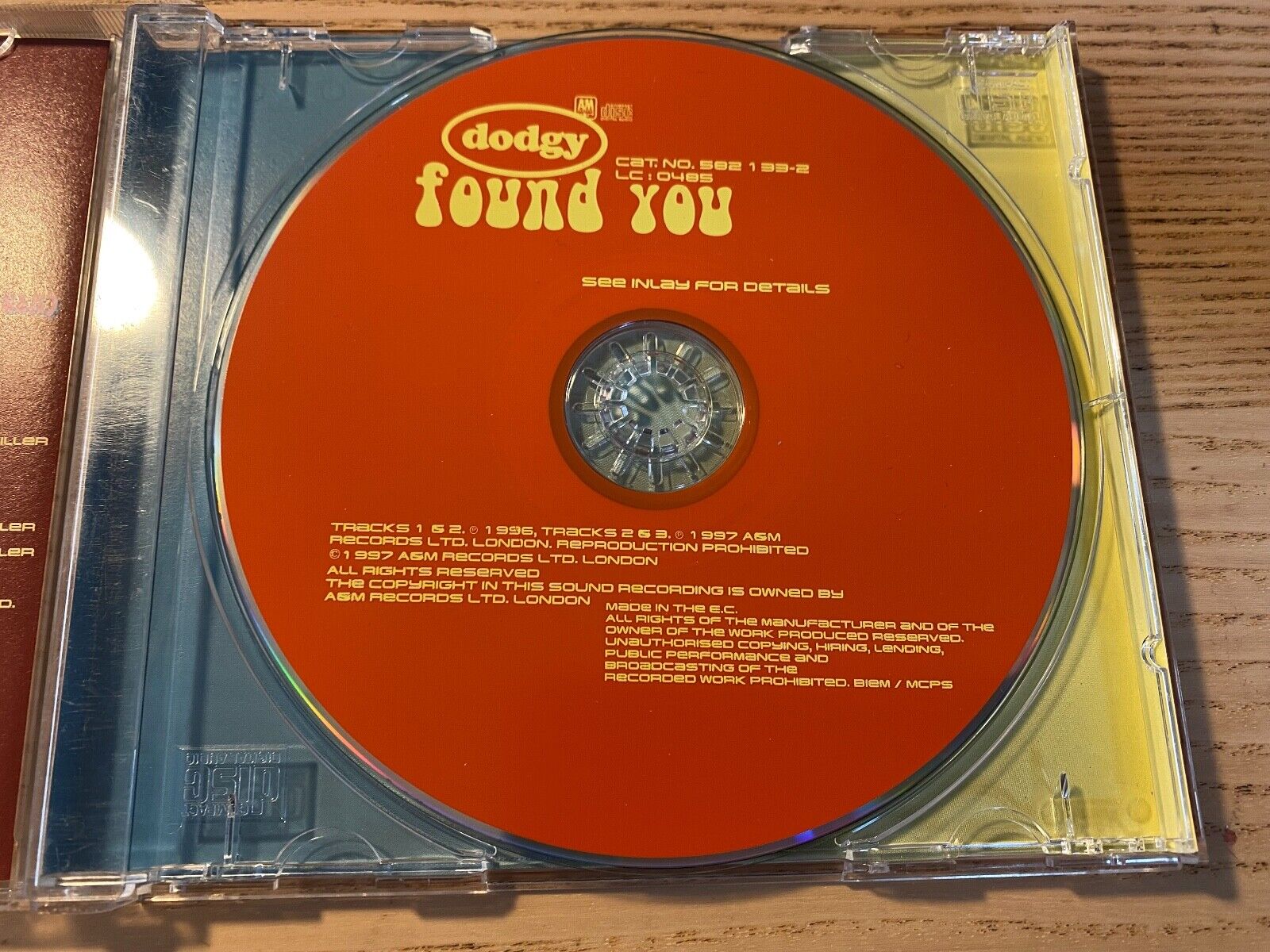 DODGY "FOUND YOU/I CAN´T MAKE IT/STAND BY YOURSELF" CD SINGLE A  M RECORDS 1997