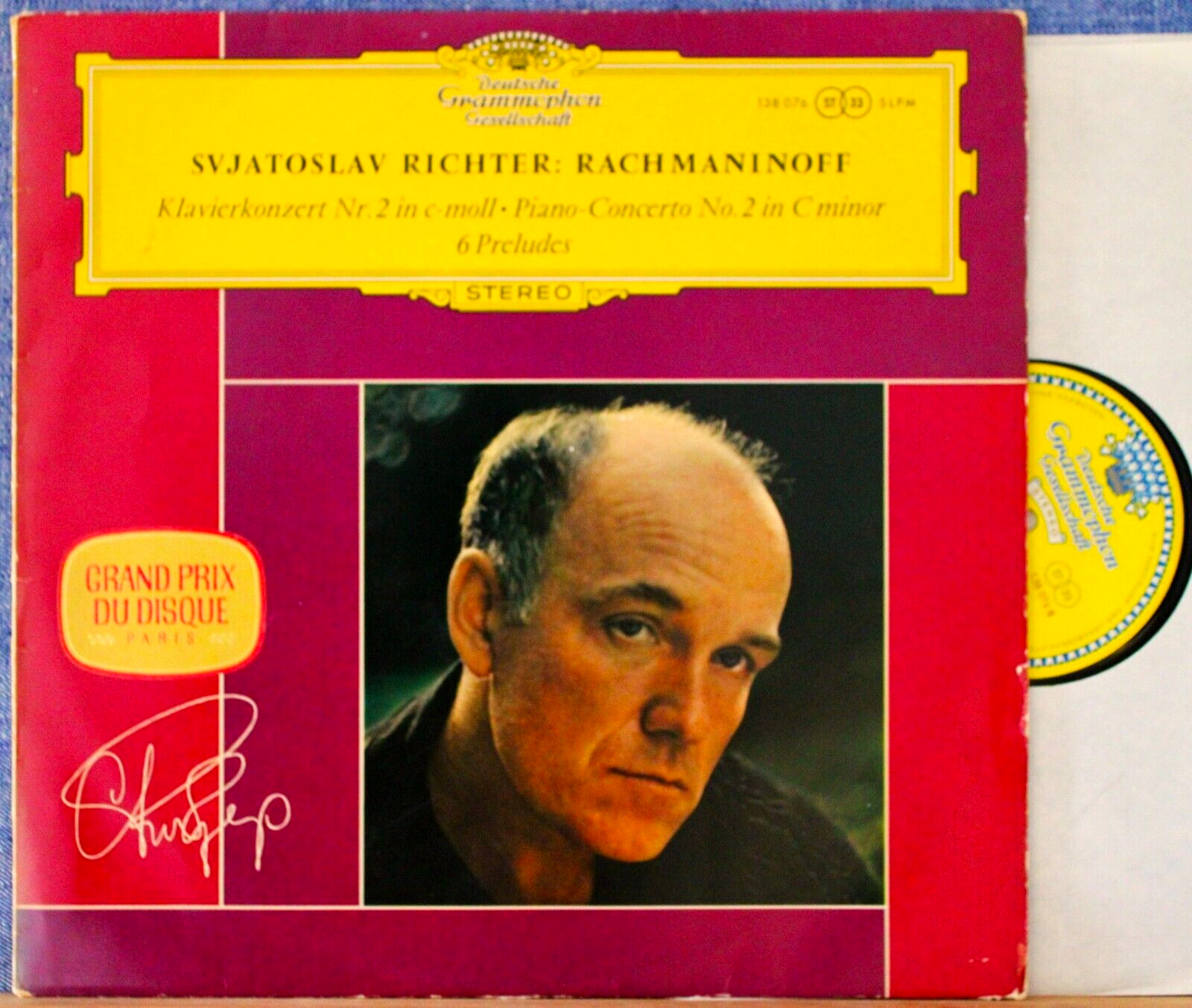 Richter; Wislocki Rachmaninoff (Piano concerto 2; Preludes) DGG 138 076 tulip