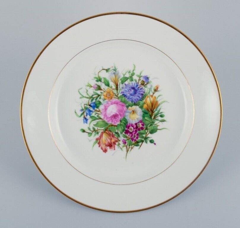 Bing  Grøndahl large round serving platter in porcelain with flowers