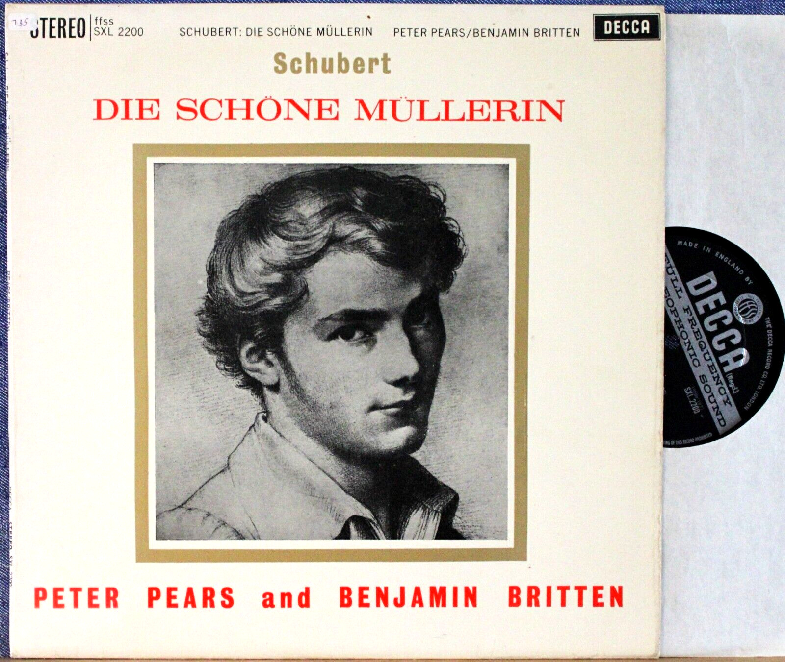 Pears; Britten Schubert (Schöne Müllerin) Decca SXL 2200 wb NM