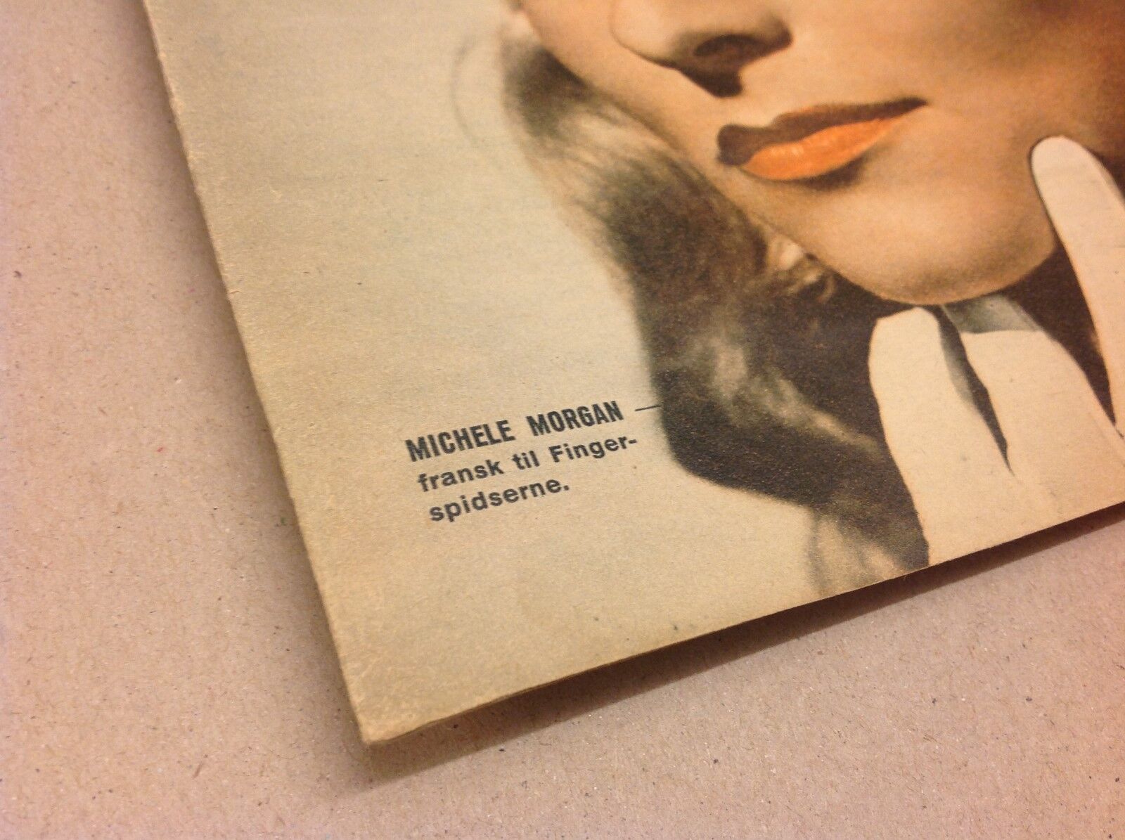 Michele Morgan Front Cover Original Vintage Danish Magazine 1947 "Uge-Revyen"