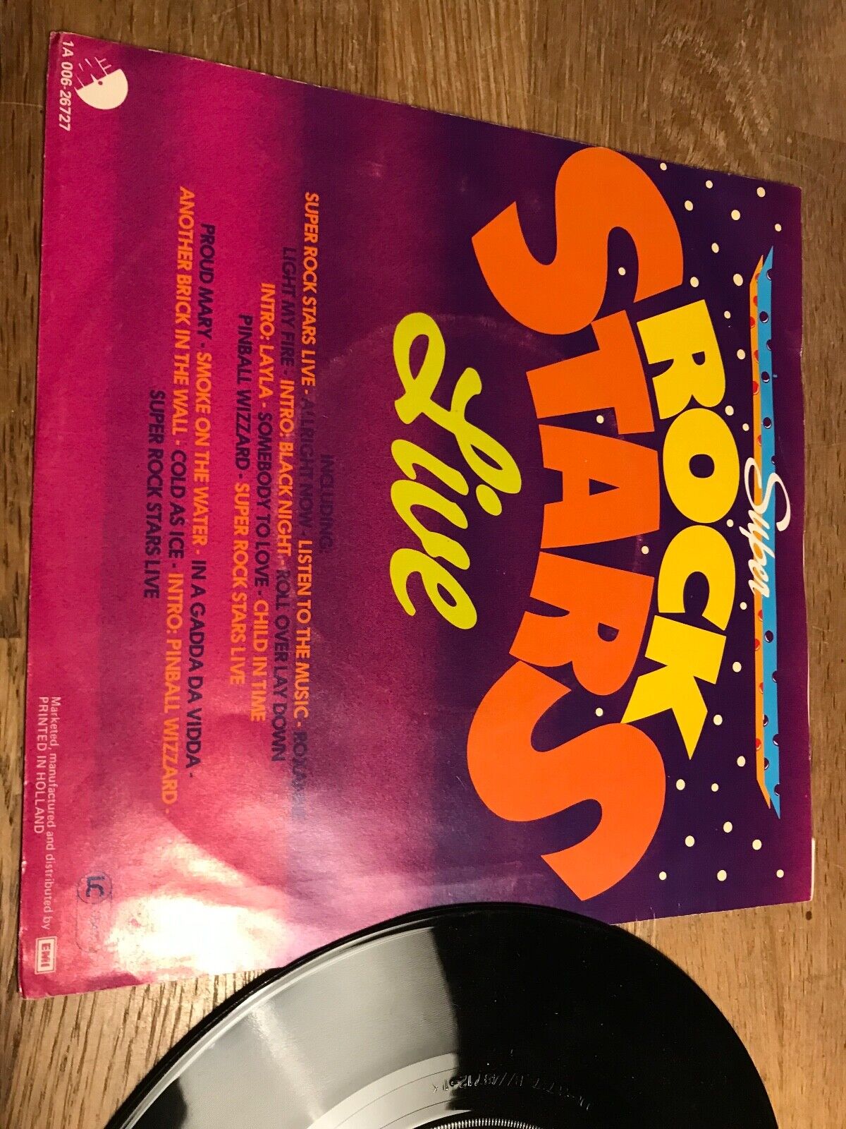 SUPER ROCK STARS LIVE MEDLEY 1981 EMI RECORDS DUTCH PRESSING ROCK CLASSIC MEDLEY