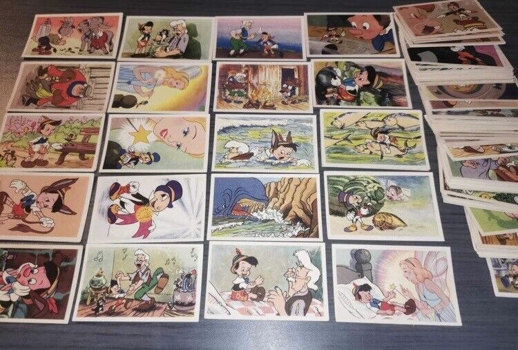 COMPLETE SET 1949 RICH'S COFFEE DANISH WALT DISNEY PINOCCHIO TRADING CARDS