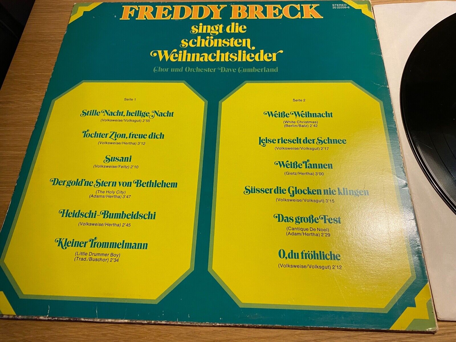 FREDDY BRECK "SINGT DIE SCHÔNSTEN WEIHNACHTSLIEDER" 12 TRACK VINYL LP BASF DUTCH