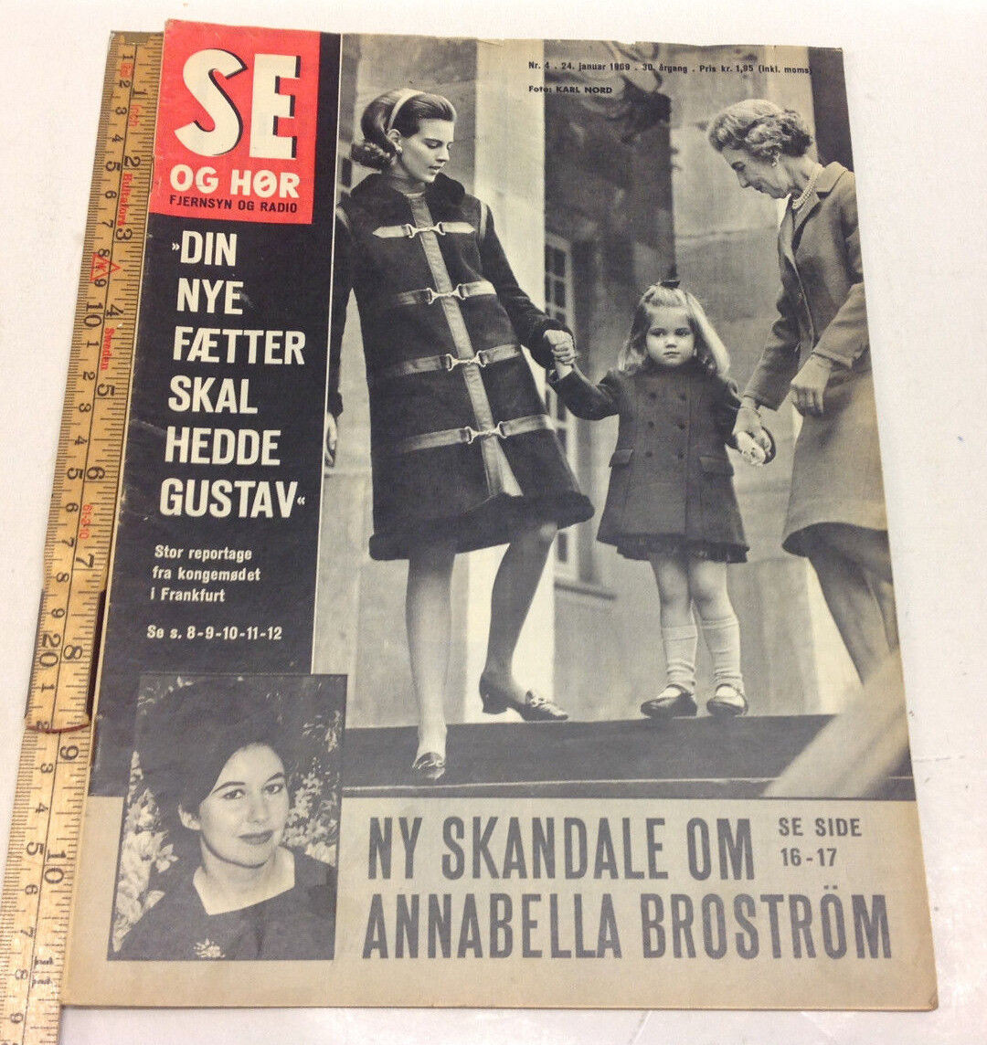 Princess Benedikte Danish Royal Family Vintage Front Cover Danish Magazine 1969