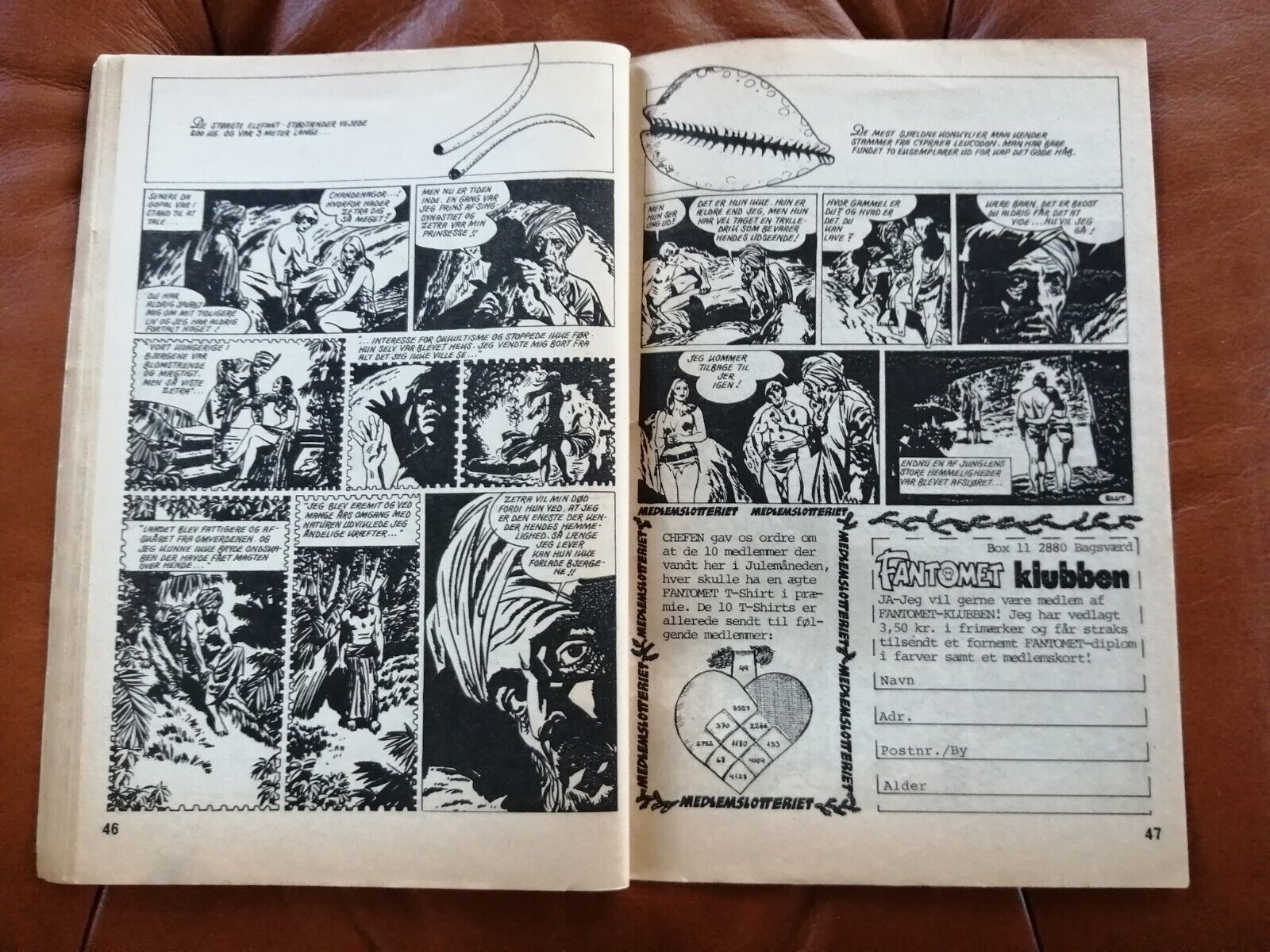 DenmarkComic magazine "FANTOMET"  The Phantom No 69  Interpresse 1976