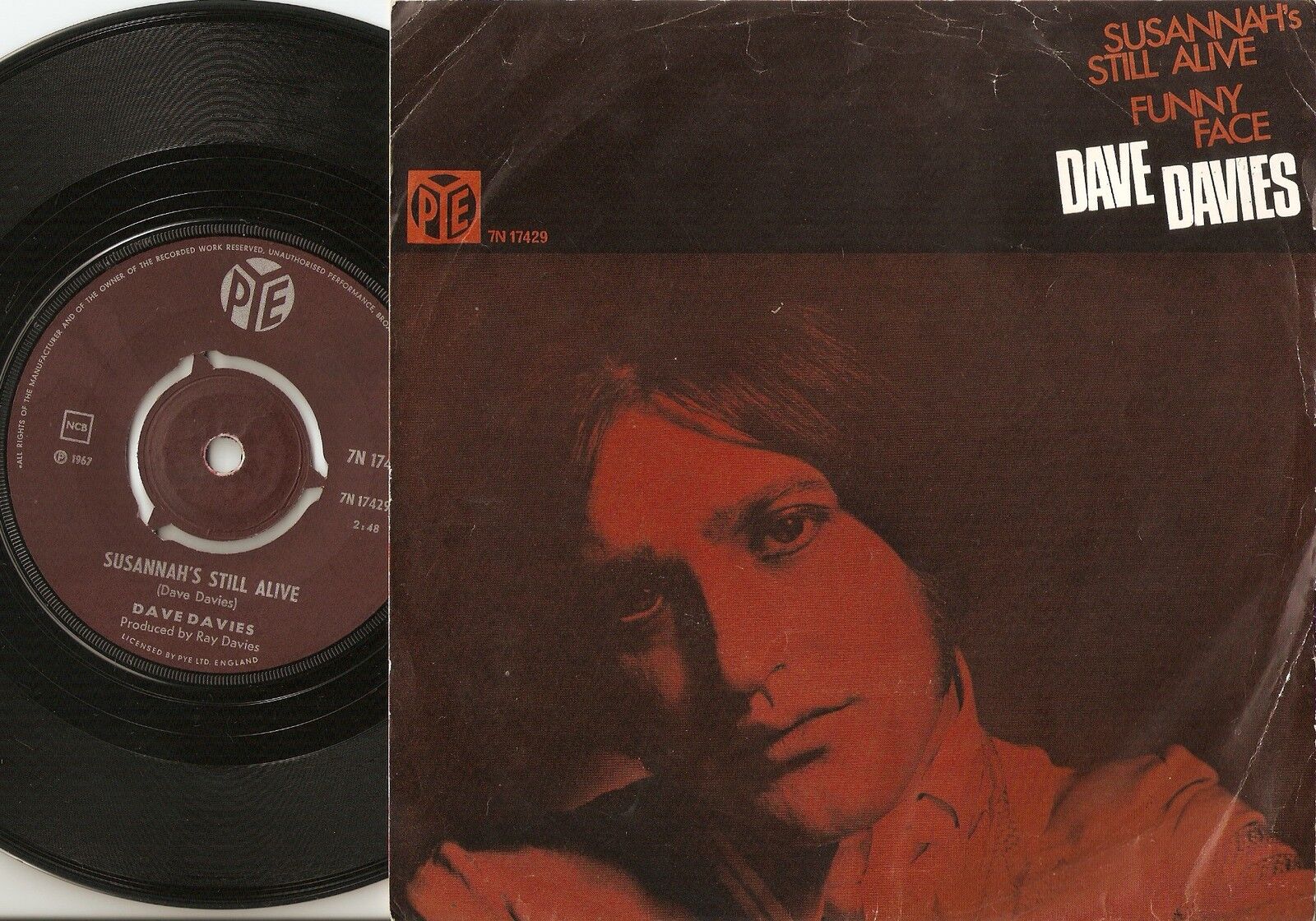 DAVE DAVIES SUSANNAH`S STILL ALIVE NORWAY 45+PS 1967 MOD RB FREAKBEAT THE KINKS