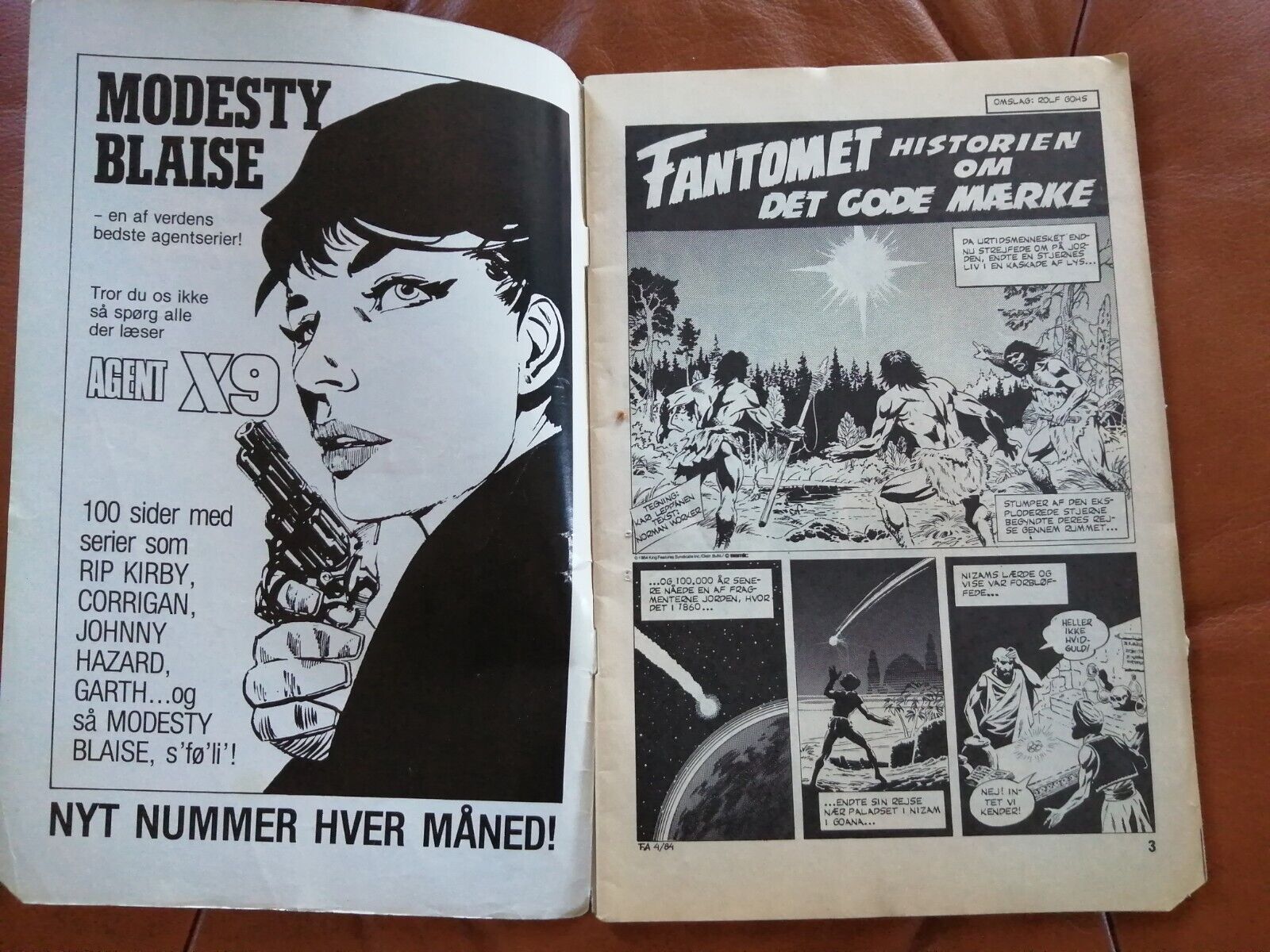 DenmarkComic magazine "FANTOMET"  The Phantom No 254 Interpresse 1984