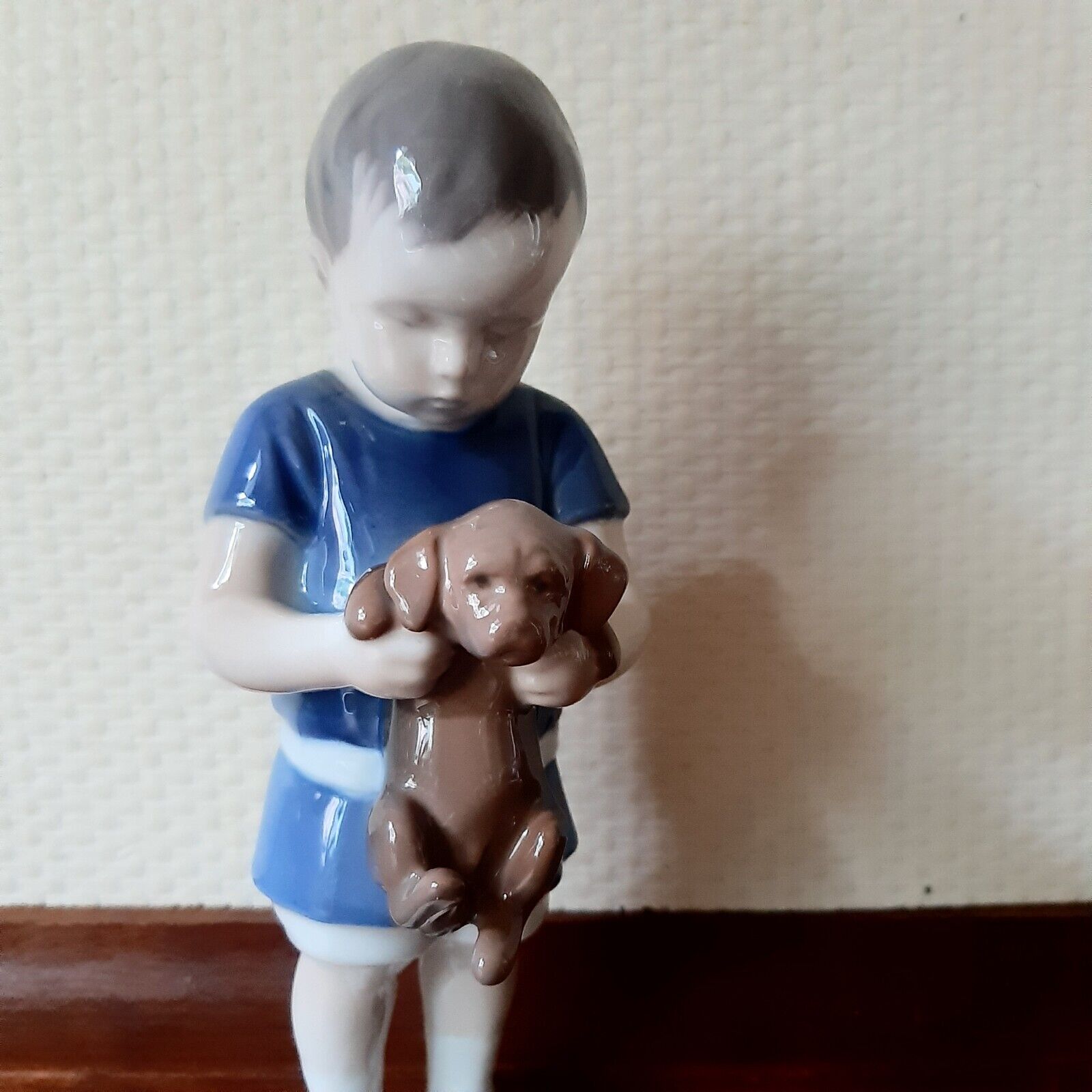 OLE holding Dog  # 1747 Bing & Grondahl - Royal Copenhagen I P  Irminger 1st