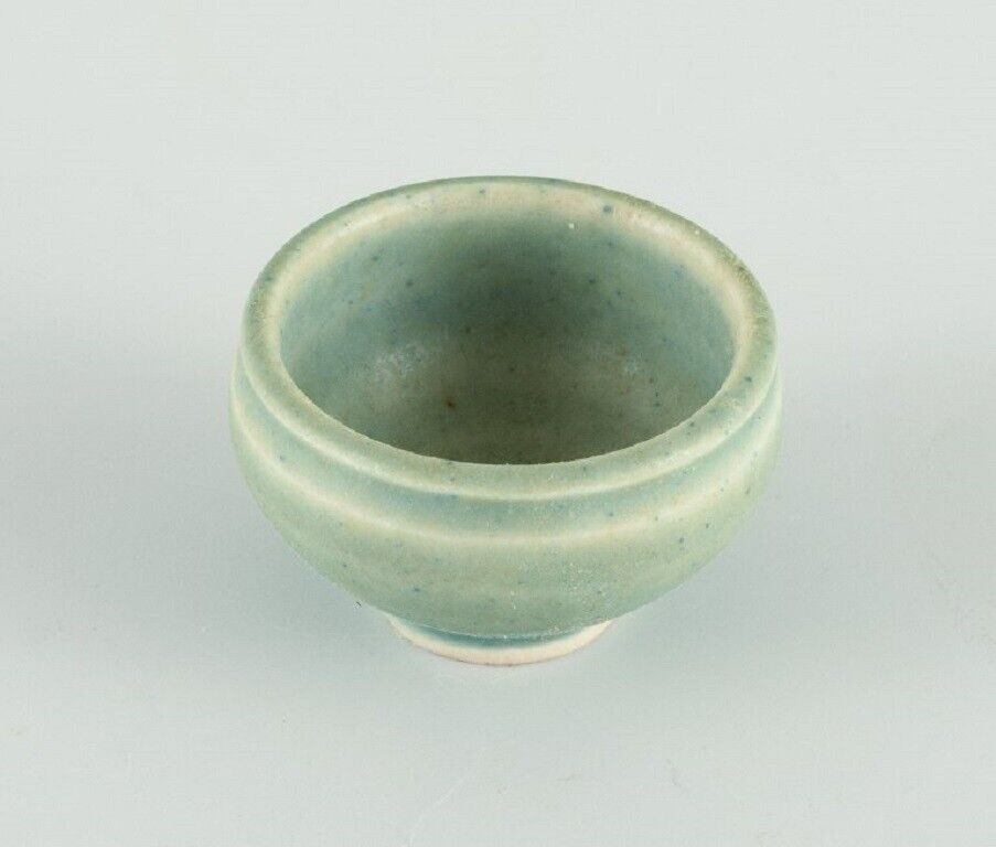 Swedish studio potters six miniature bowls Late 1900s