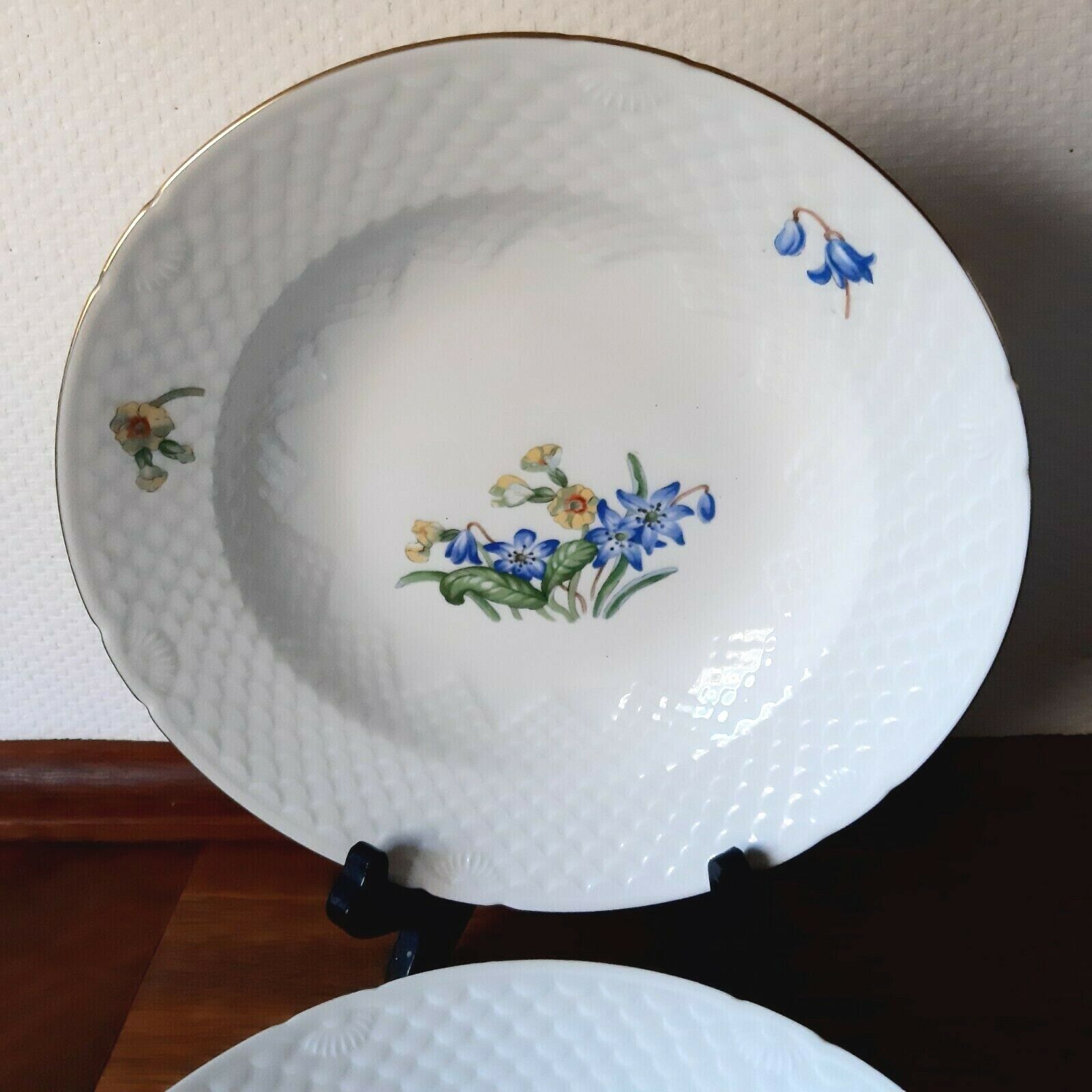 2 x SOUP plates NJAL Bing  Grondahl Royal Copenhagen 1st Exclusive FDB Decor