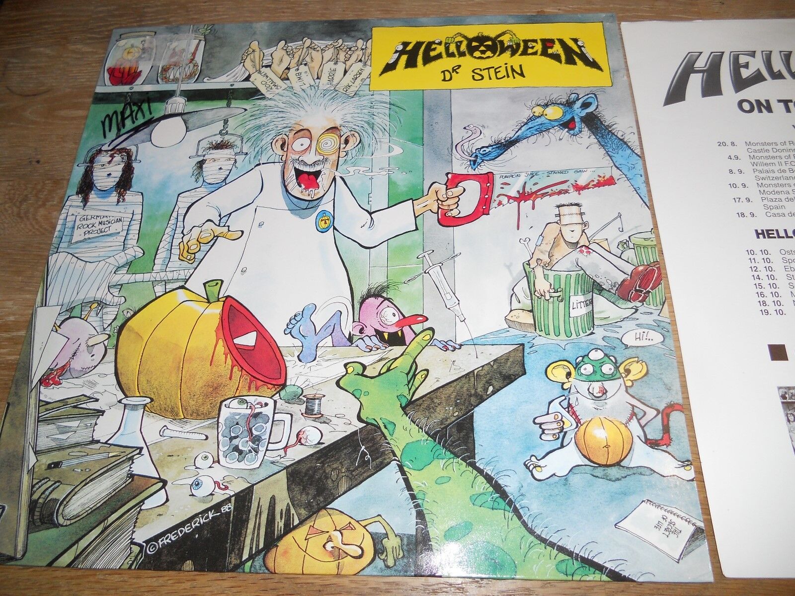 HELLOWEEN "DR STEIN/SAVAGE/LIVIN AINT NO CRIME" 1988 3 TRACKS 12 MAXI SINGLE***