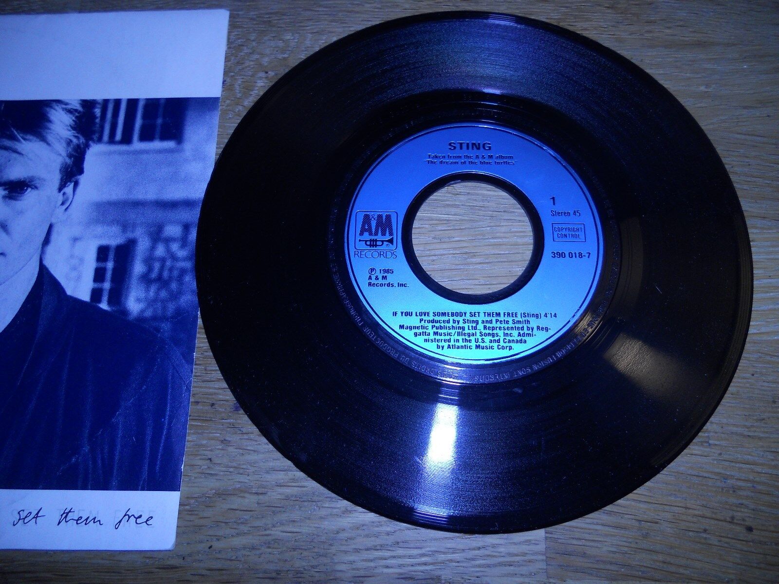 STING "IF YOU LOVE SOMEBODY SET THEM FREE" FRENCH PRESS 7 INCH SINGLE 1985 A  M