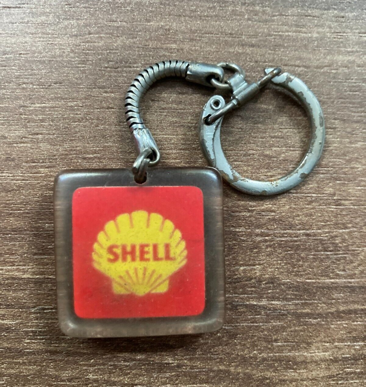 Vintage Shell Oil Keychain - Classic Petroliana Collectible Key Ring