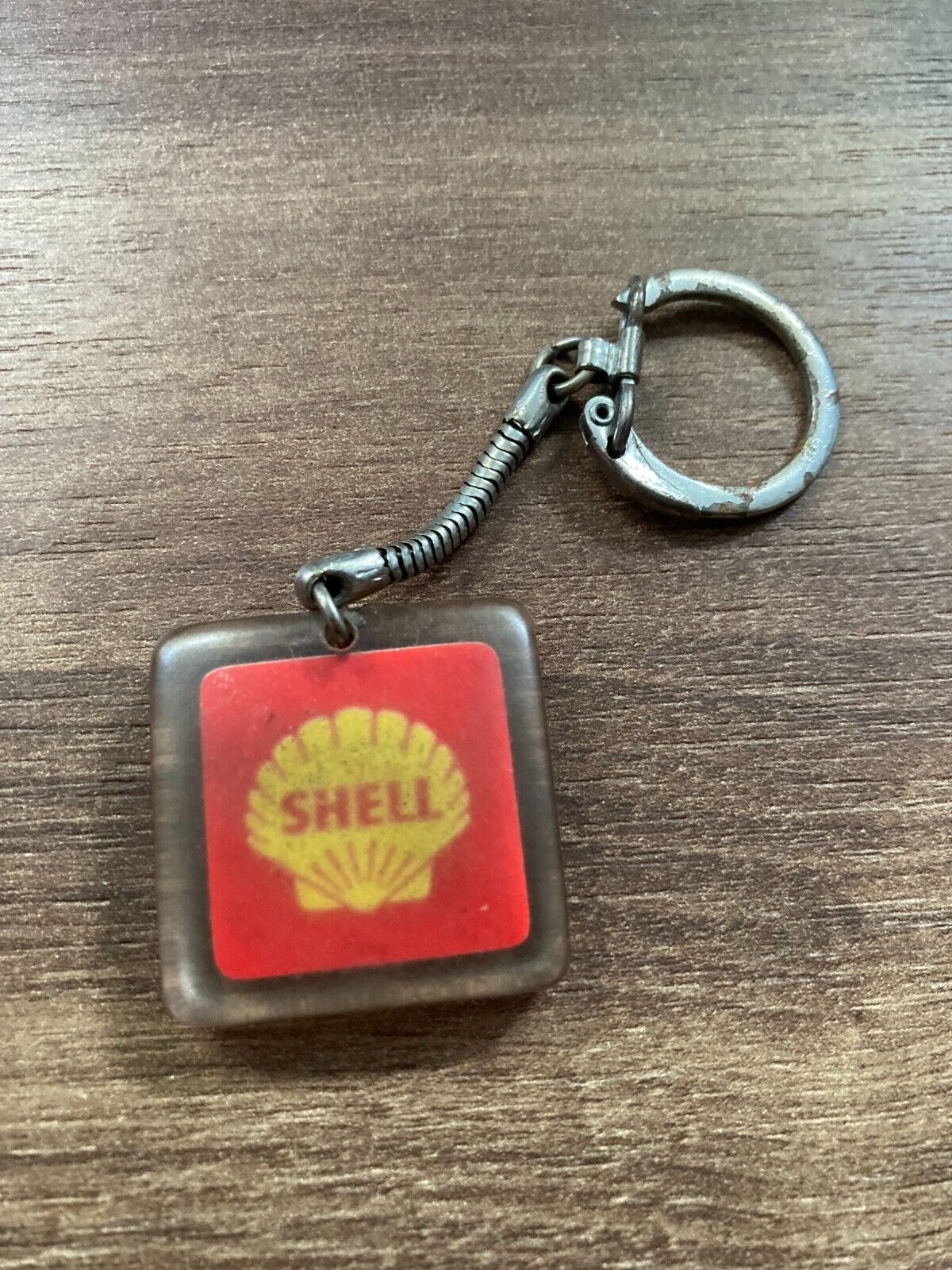 Vintage Shell Oil Keychain - Classic Petroliana Collectible Key Ring