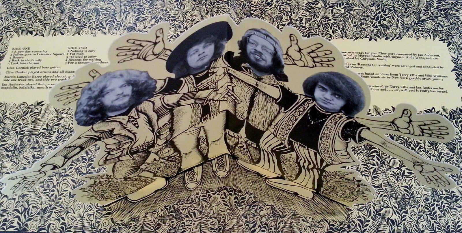 JETHRO TULL STAND UP SWEDISH LP 1970 NCB CHRYSALIS ROCK PSYCH GATEFOLD POP UP