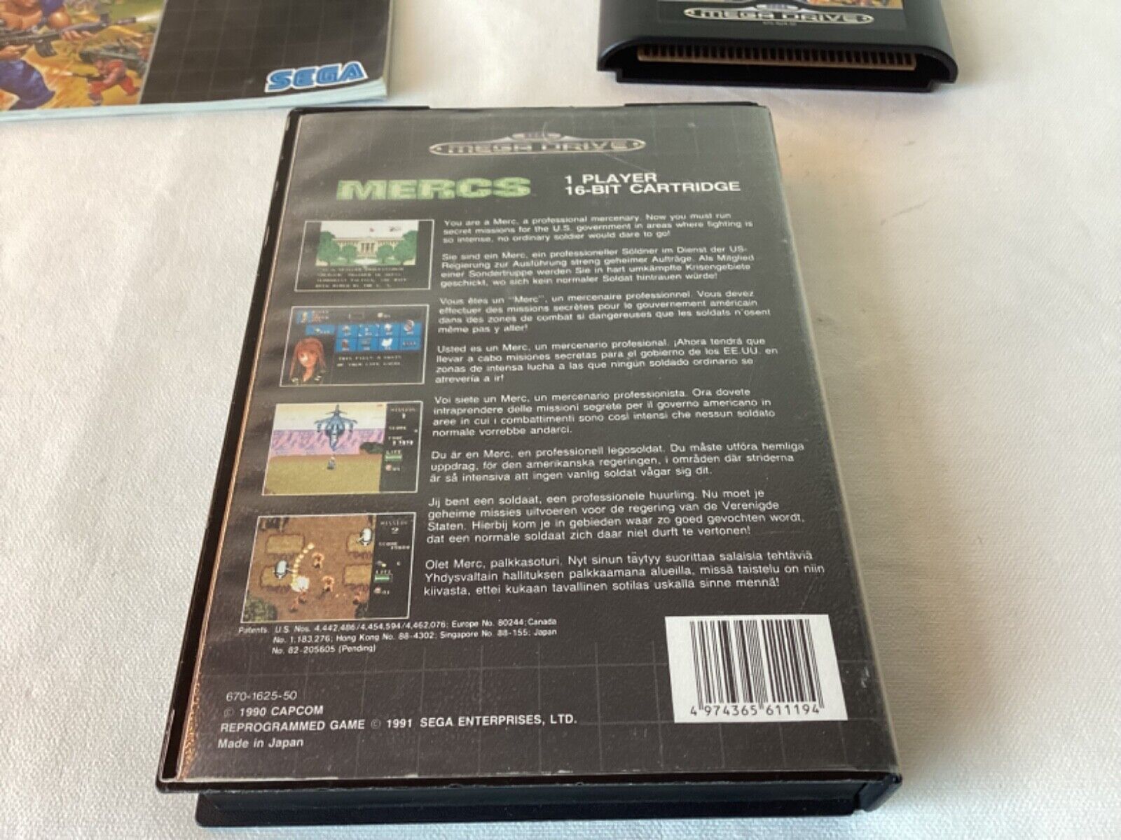 Mercs For Sega Megadrive Complete with box and Manual-PAL