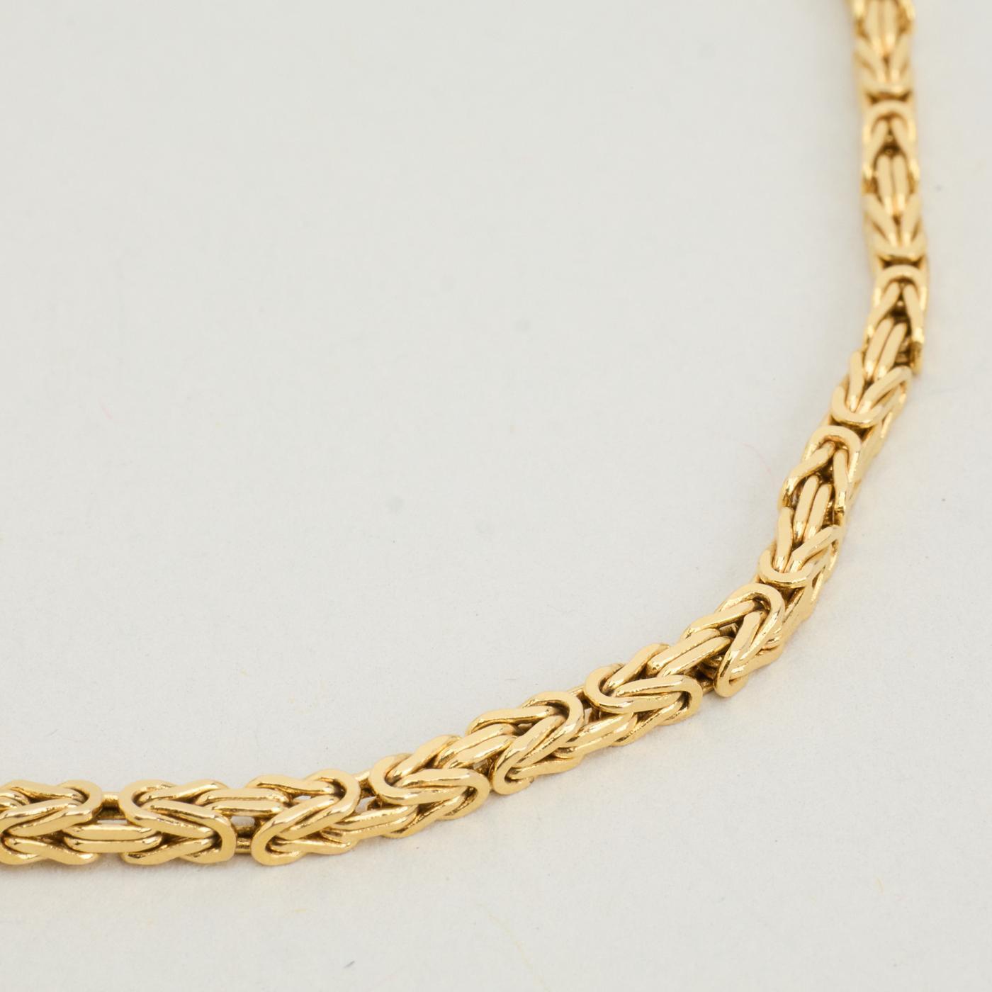 Byzantine chain Bracelet in 14K Gold 728 inches | Vintage Solid Gold