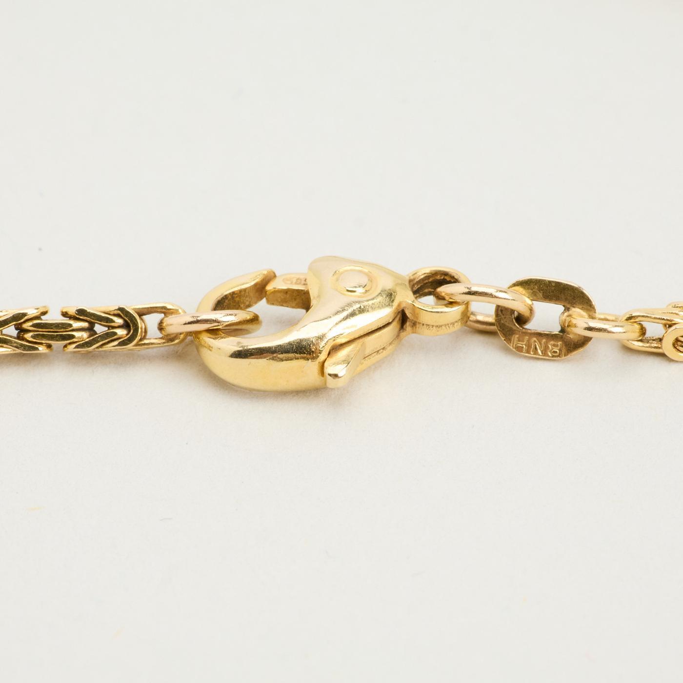 Byzantine chain Bracelet in 14K Gold 728 inches | Vintage Solid Gold