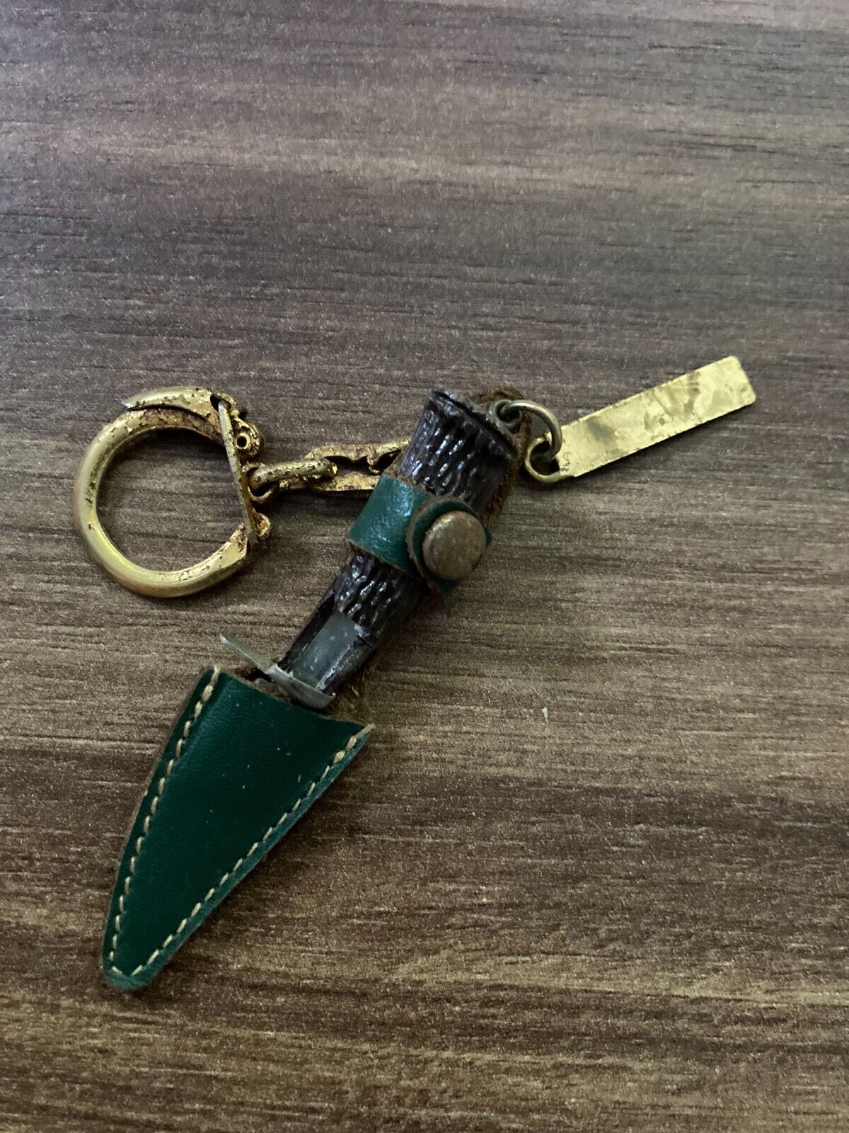 Vintage Miniature Knife Keychain with Sheath - Novelty Collectible