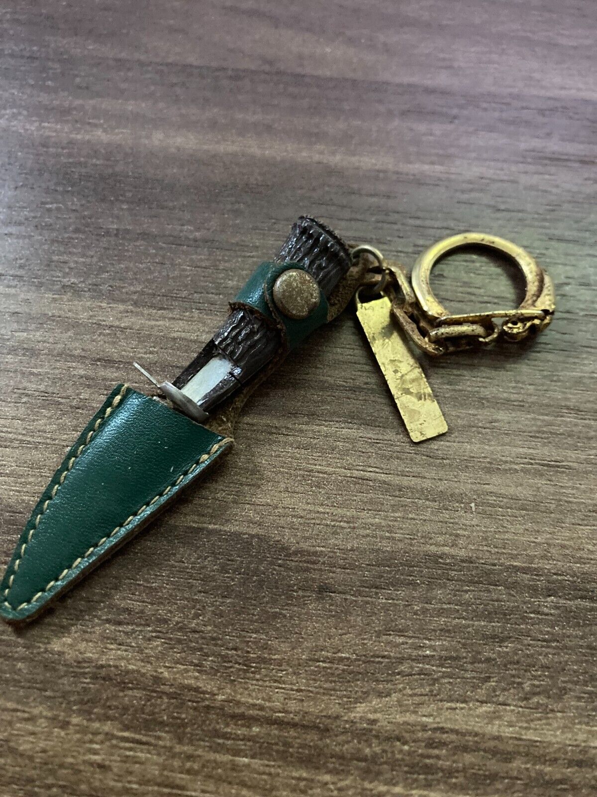 Vintage Miniature Knife Keychain with Sheath - Novelty Collectible