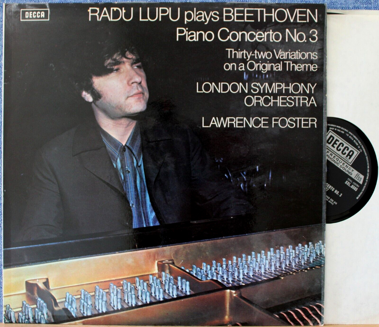 Lupu; Foster Beethoven (Piano concerto 3; 32 variations) Decca SXL 6503 NM