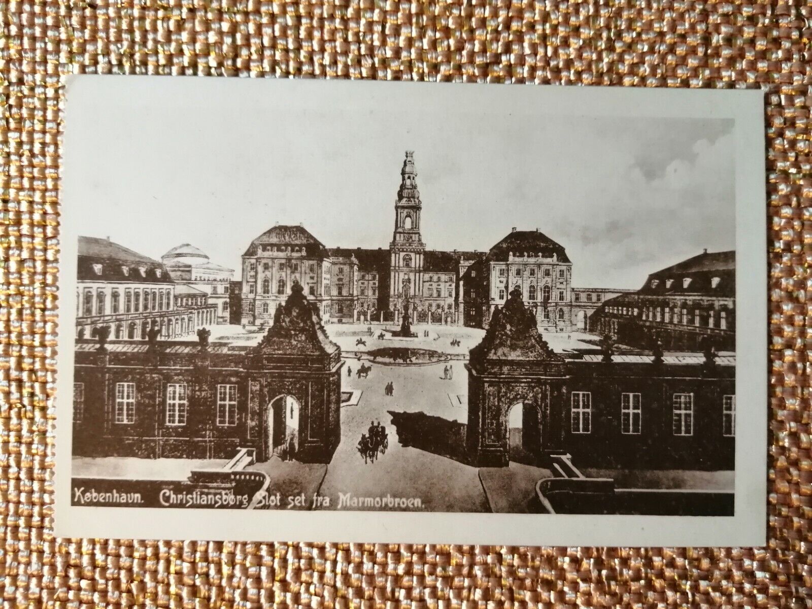 Vintage postcardDenmarkCopenhagenThe Parliament viewed from The Marble Bridge