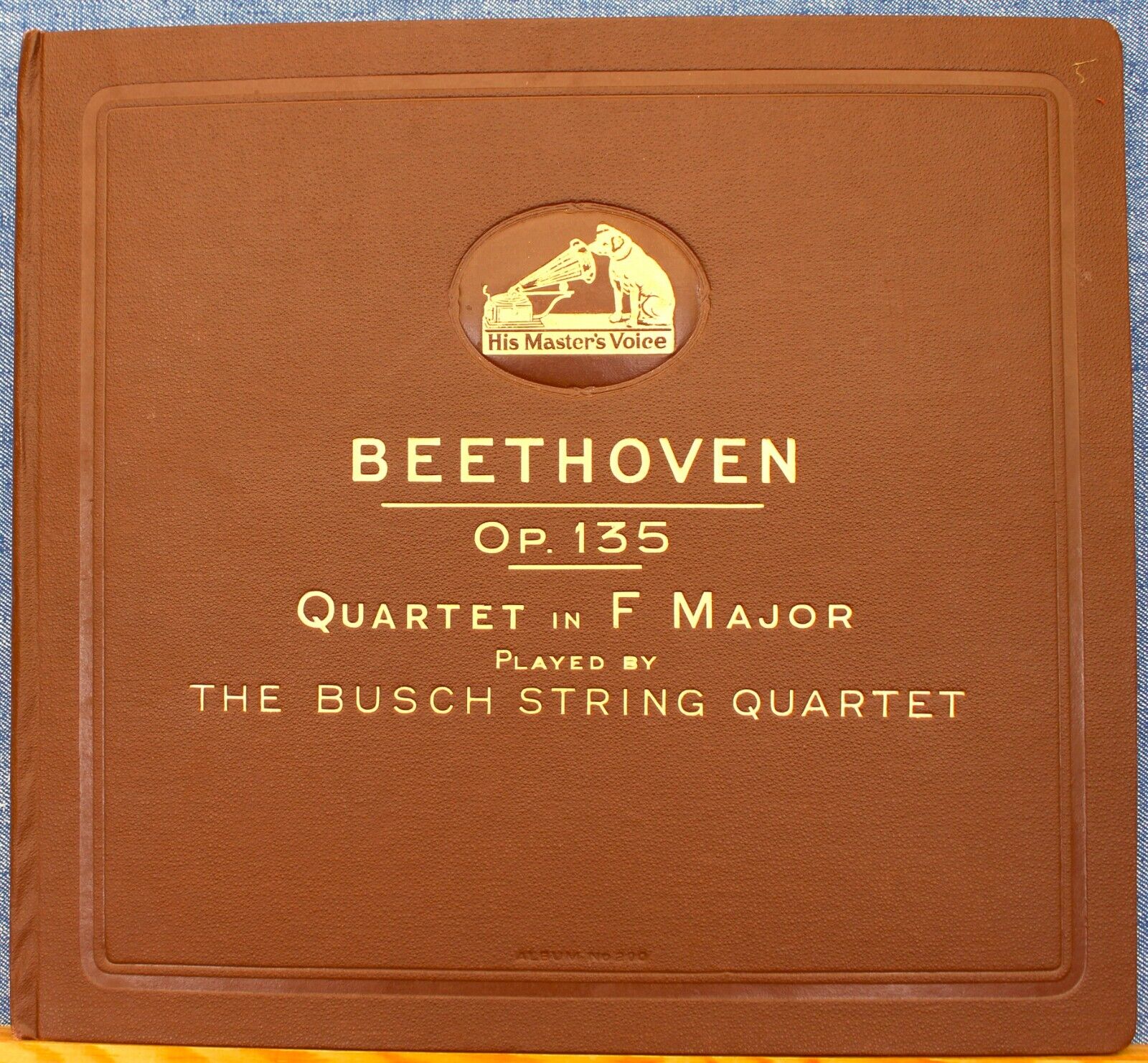 Busch SQ Beethoven (Quartet op 135) HMV DB 7614-7 (4) NM(-) orig album