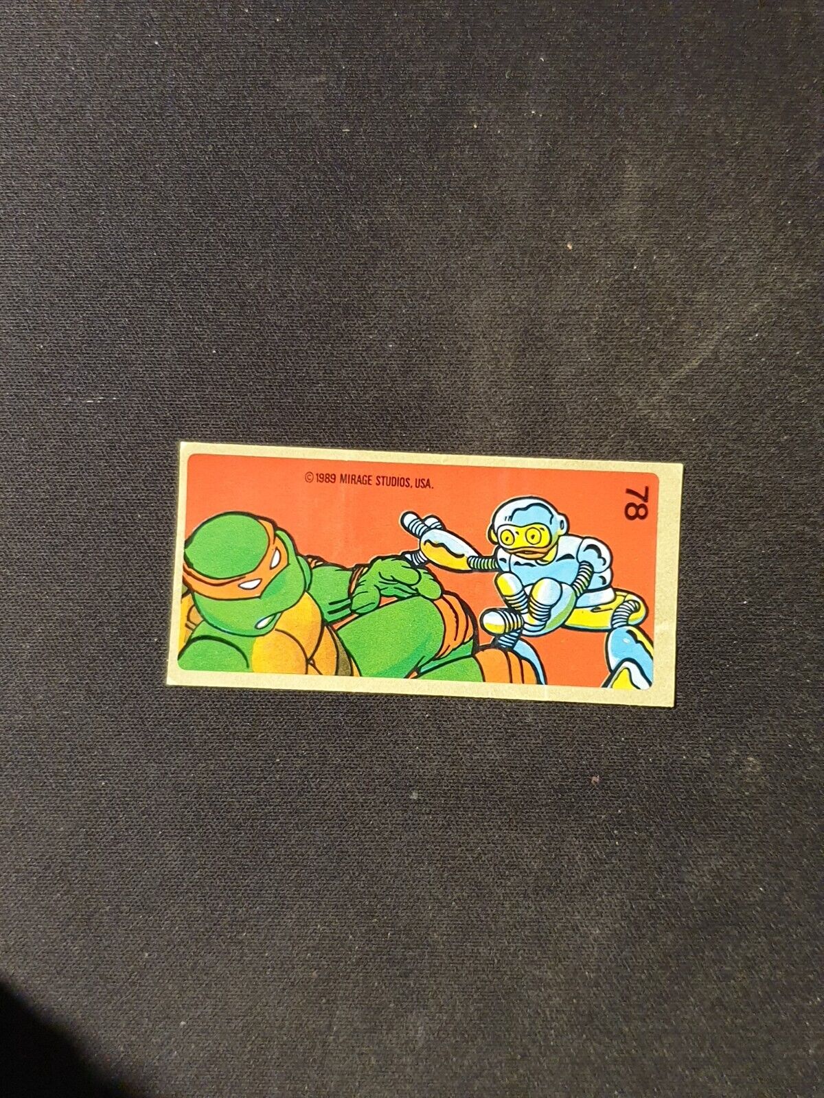 1989 TEENAGE MUTANT NINJA TURTLES Mirage Studios BUBBLE GUM Sticker No 78