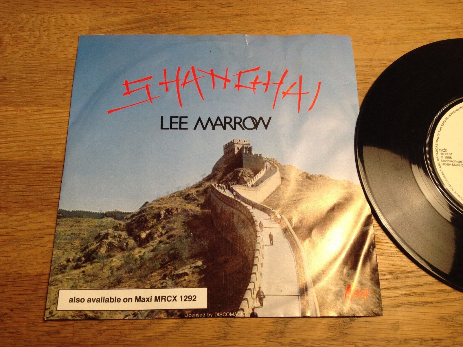 LEE MARROW "SHANGHAI" DANISH 1 PRESS 7 SINGLE 1985 MEGA RECORDS NCB ITALO DISCO