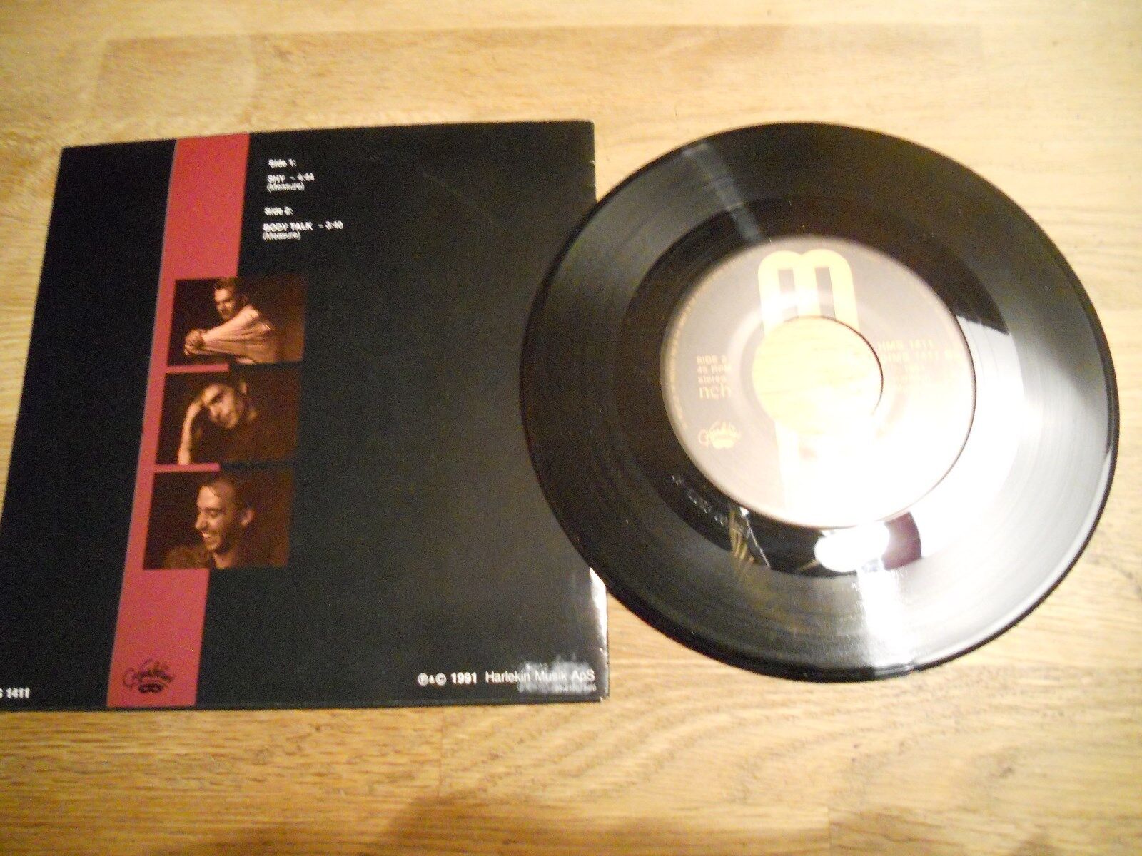 MEASURE SHY / BODY TALK 1991 NCB Danish 7" HARLEKIN MUSIK APS Used Scandinavian*