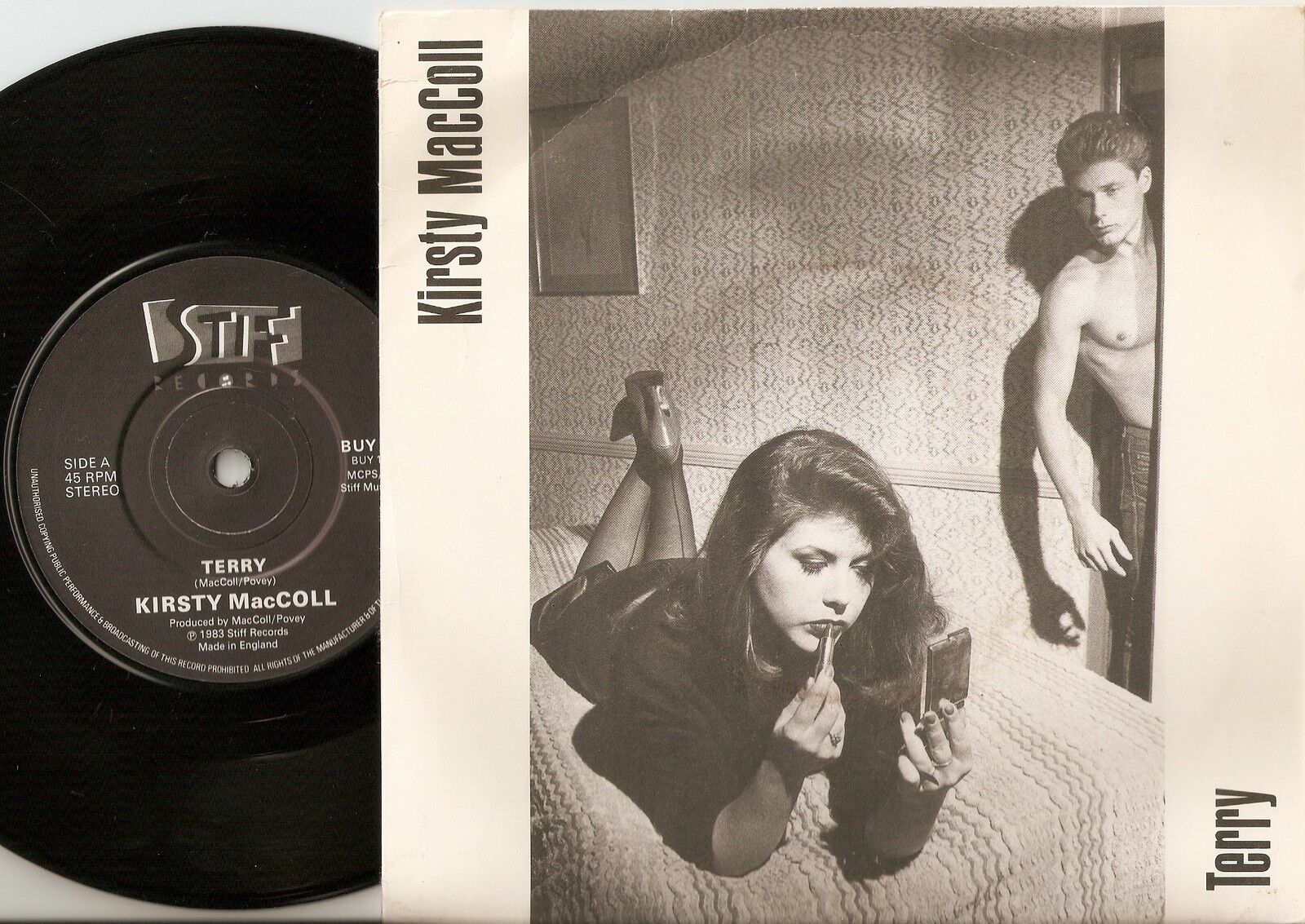 KIRSTY MACCOLL TERRY  QUIETLY ALONE 45+PS 1983 INDIE MOD BRIT POP NEW WAVE