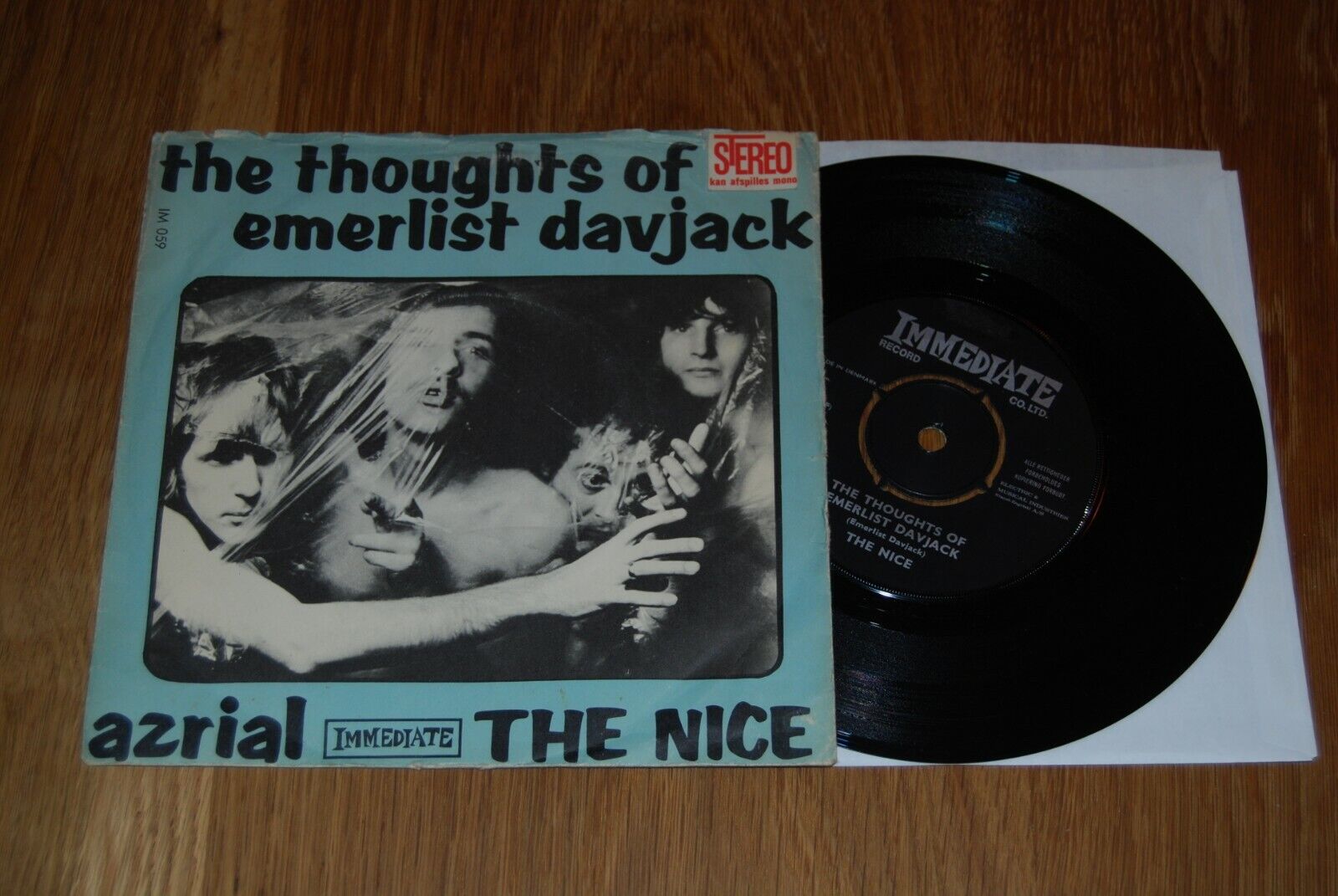 The NICE The Thoughts Of Emerlist Davjack 45 7'' vinyl RARE Danish PS