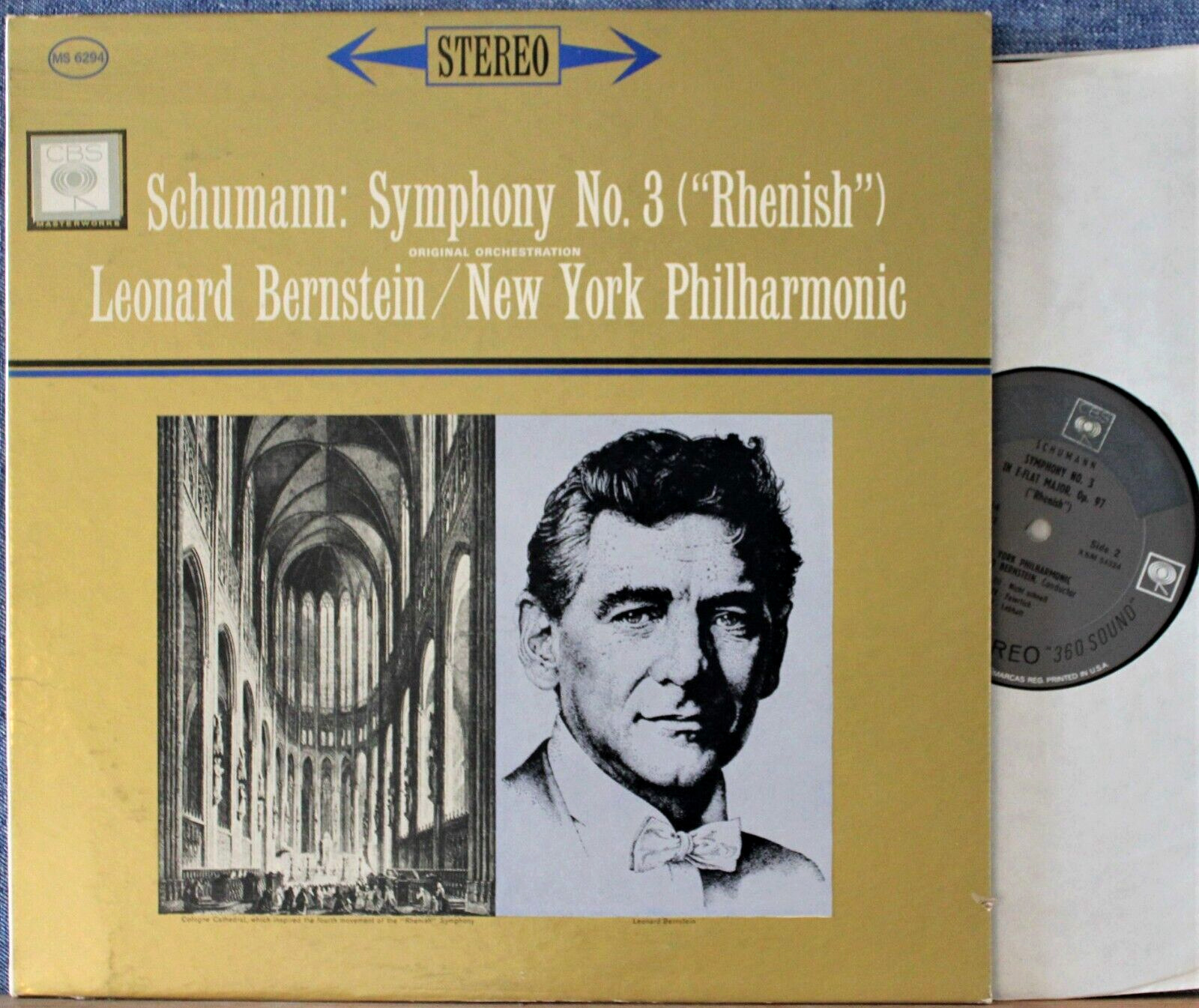 Bernstein Schumann (Symphony 3) Col MS 6294 2-Eye NM