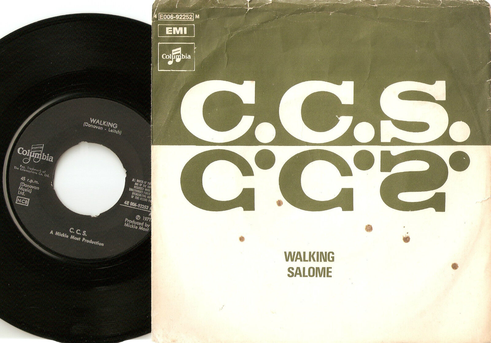 CCS / CCS WALKING  SALOME SWEDISH 45+PS 1971 PSYCH HEAVY ROCK FREAKBEAT