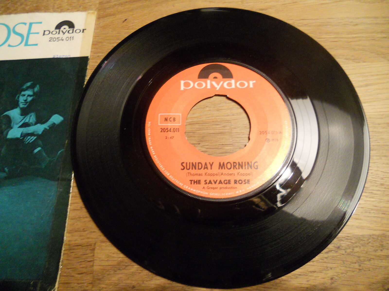 THE SAVAGE ROSE "SUNDAY MORNING/LIGHTLY COME LIGHTLY GO" NCB 7 INCH DANISH 1970*