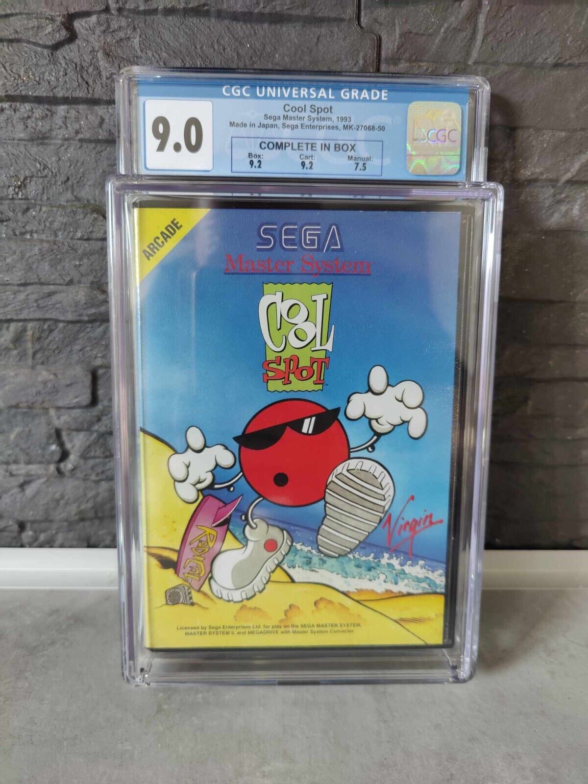 Cool Spot SEGA Master System - cgc graded 90 - not wata ukg vga sealed