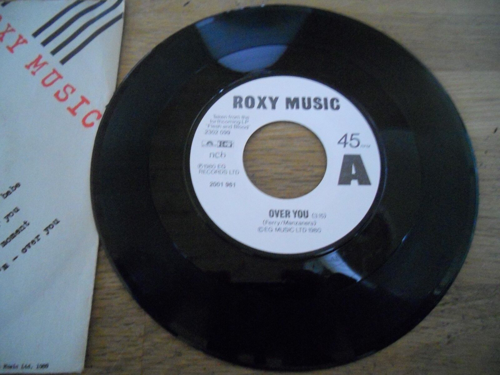 ROXY MUSIC OVER YOU / MANIFESTO 1980 7 INCH SINGLE NCB USED ONLY FOR SCANDINAVIA