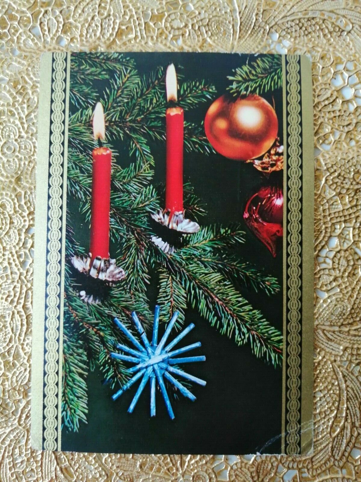 Vintage and collectible Danish Christmas cardPosted in 1971 ( No 6 h )