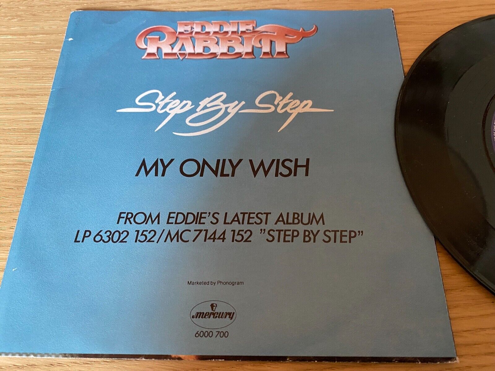 EDDIE RABBIT "STEP BY STEP / MY ONLY WISH" 1981 MERCURY RECORDS HOLLAND PRESSING