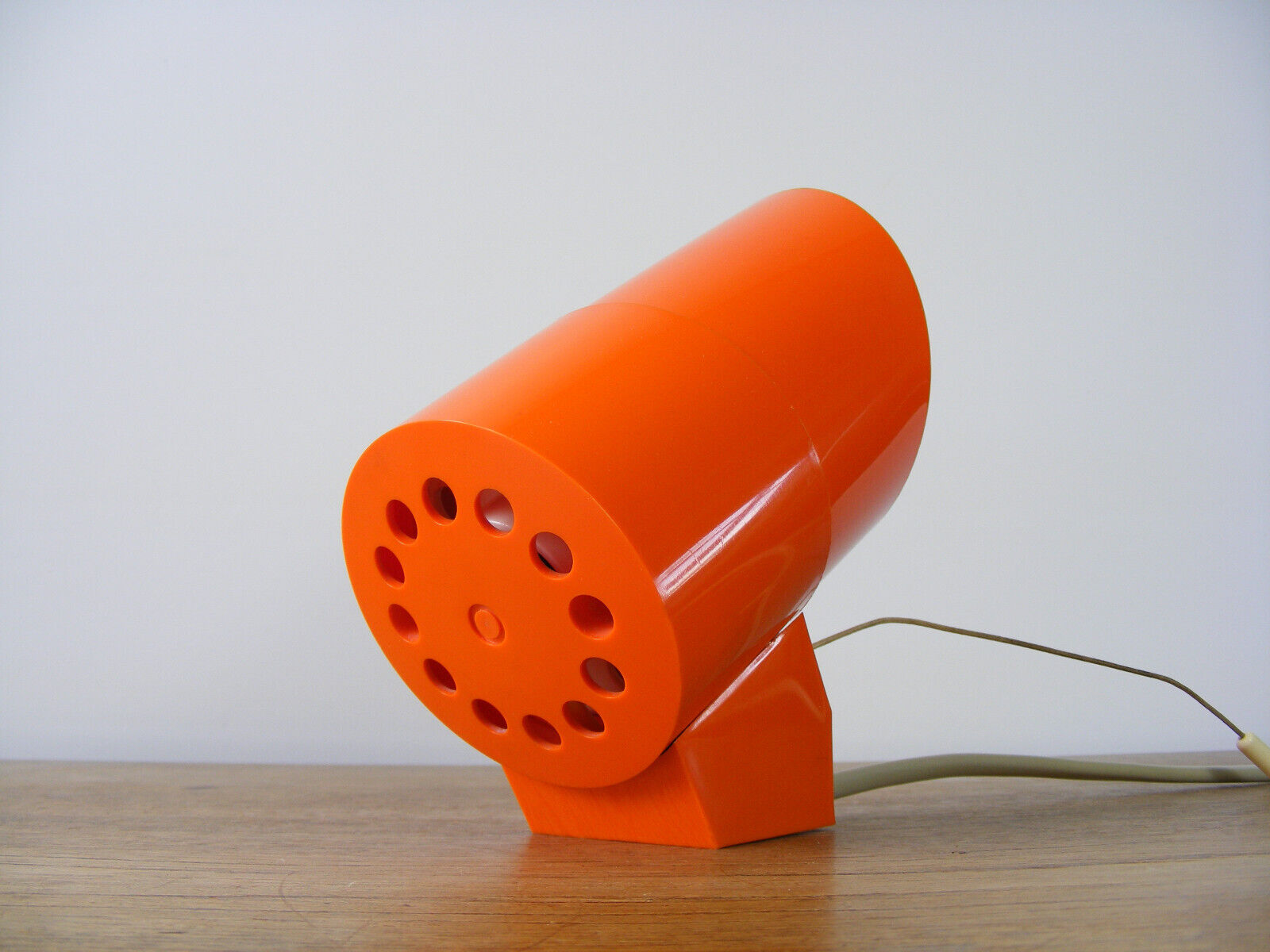 Nordisk Solar NightCap Svend Middelboe 70s Danish Orange Wall Bedside Lamp