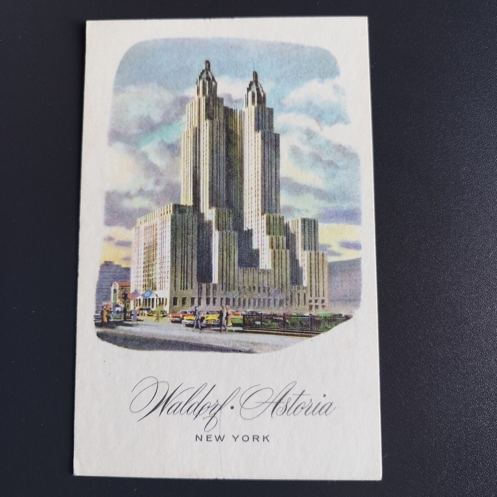 New York City Waldorf Astoria Artist Card 1965