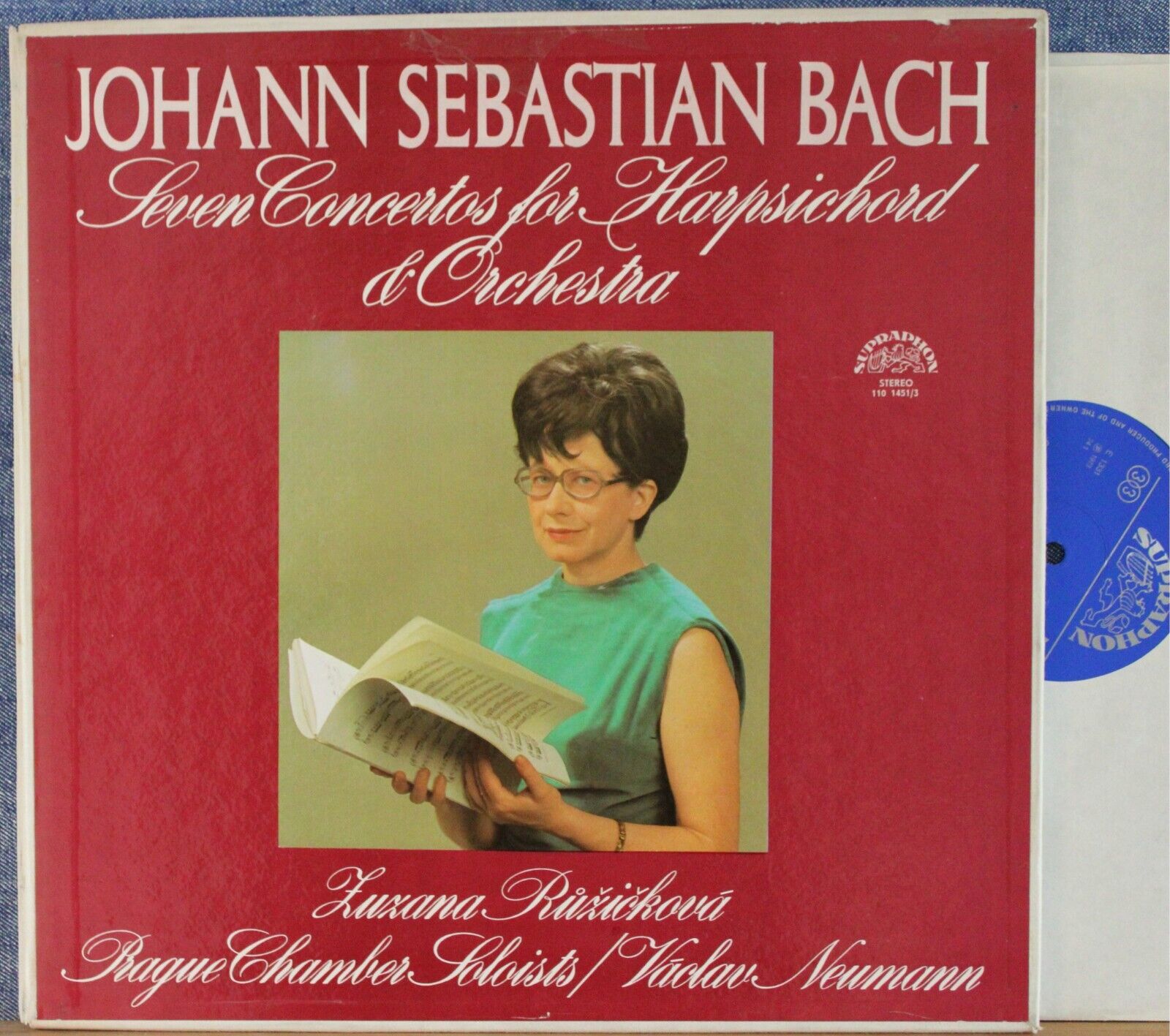 Ruzichova; Neumann Bach (Harpsichord concertos) Sup 1 10 1451/3 (3) Box NM