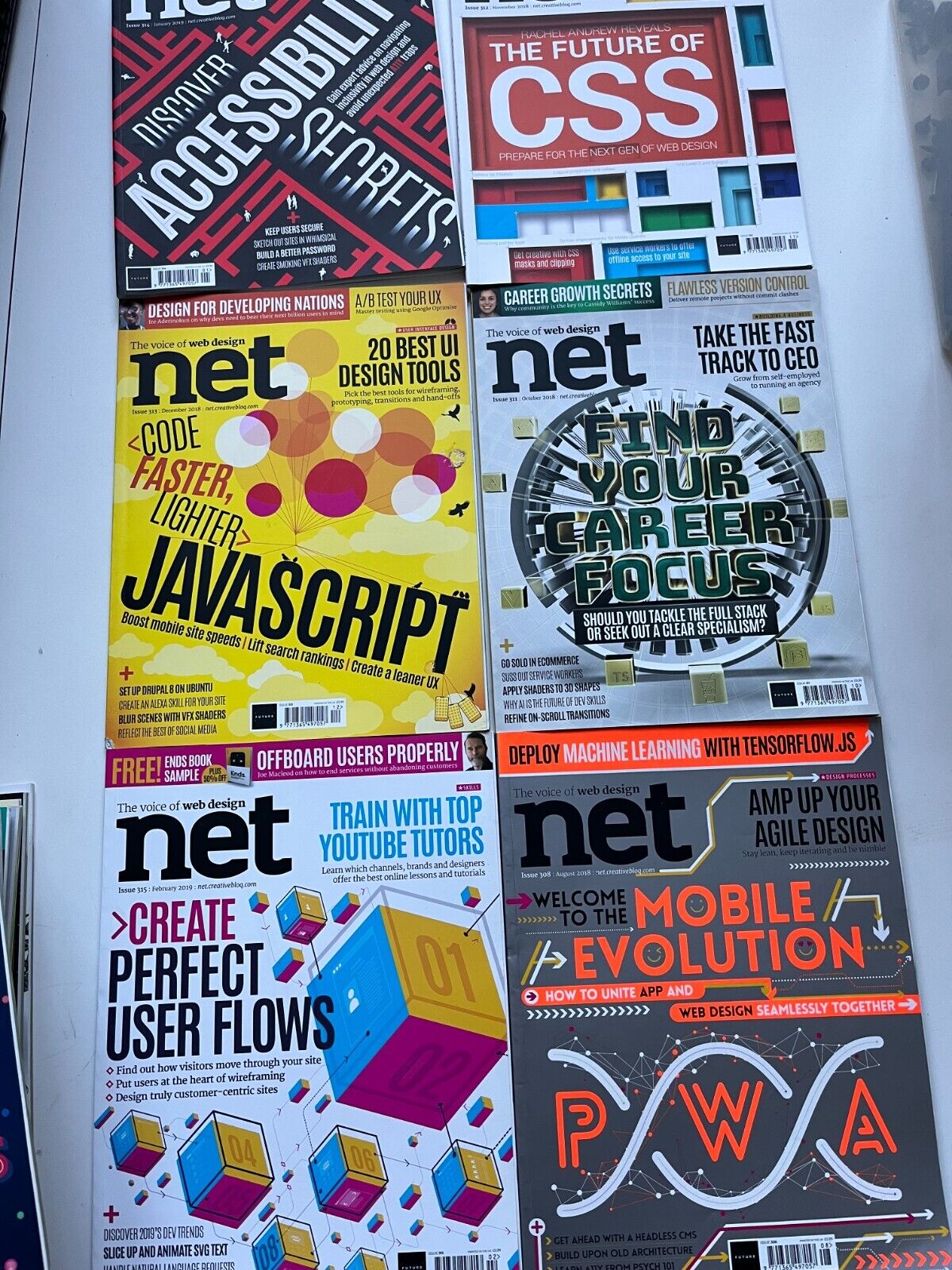 NET Magazine lot - Issue #306-332 (#326 excluded)