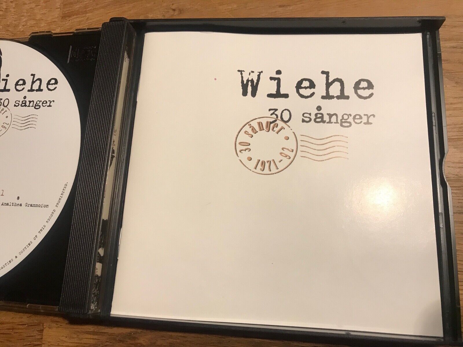 MIKAEL WIEHE "30 SÅNGER 1971-92" 1993 2 X CD 30 TRACKS AMALTHEA RECORDS MINT OOP