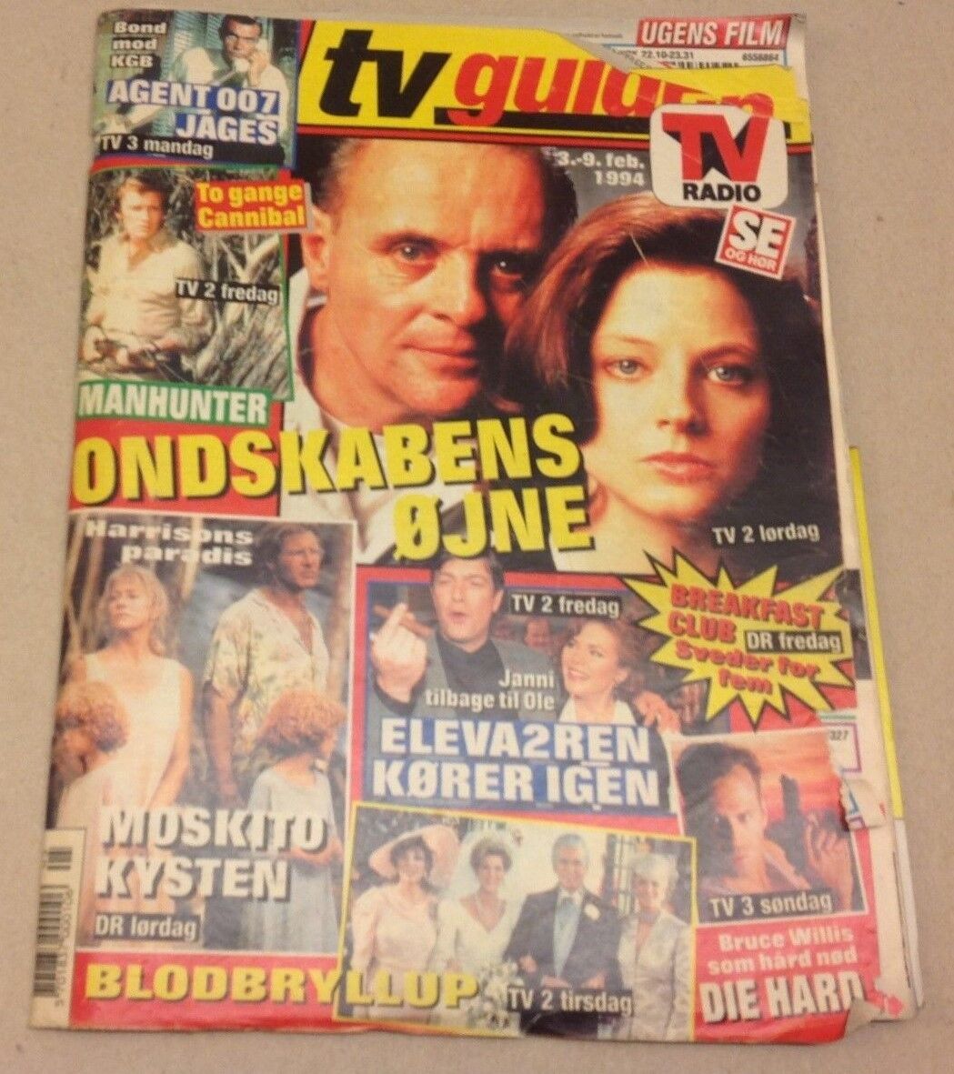 The Silence of the Lambs Hopkins Foster Vtg Danish Magazine 1994 "Se og Hoer"