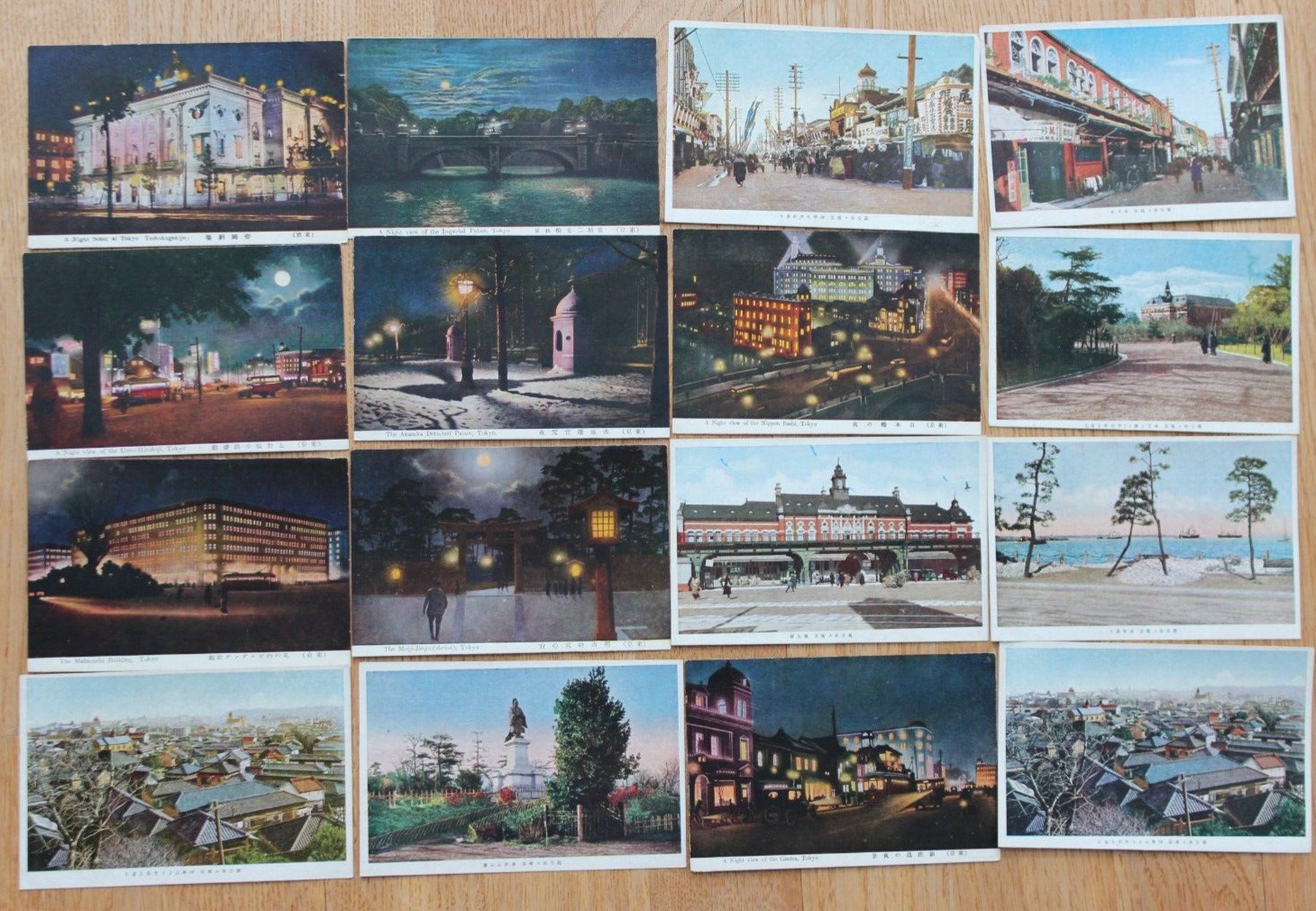 Japan buildings postcard lot of 16 vintage japan postcard Tokyo Imperial Palace