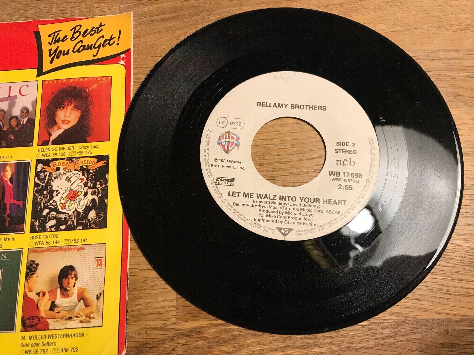 BELLAMY BROTHERS "LOVERS LIVE LONGER/LET ME WALZ INTO YOUR HEART" 1980 CURB WB**